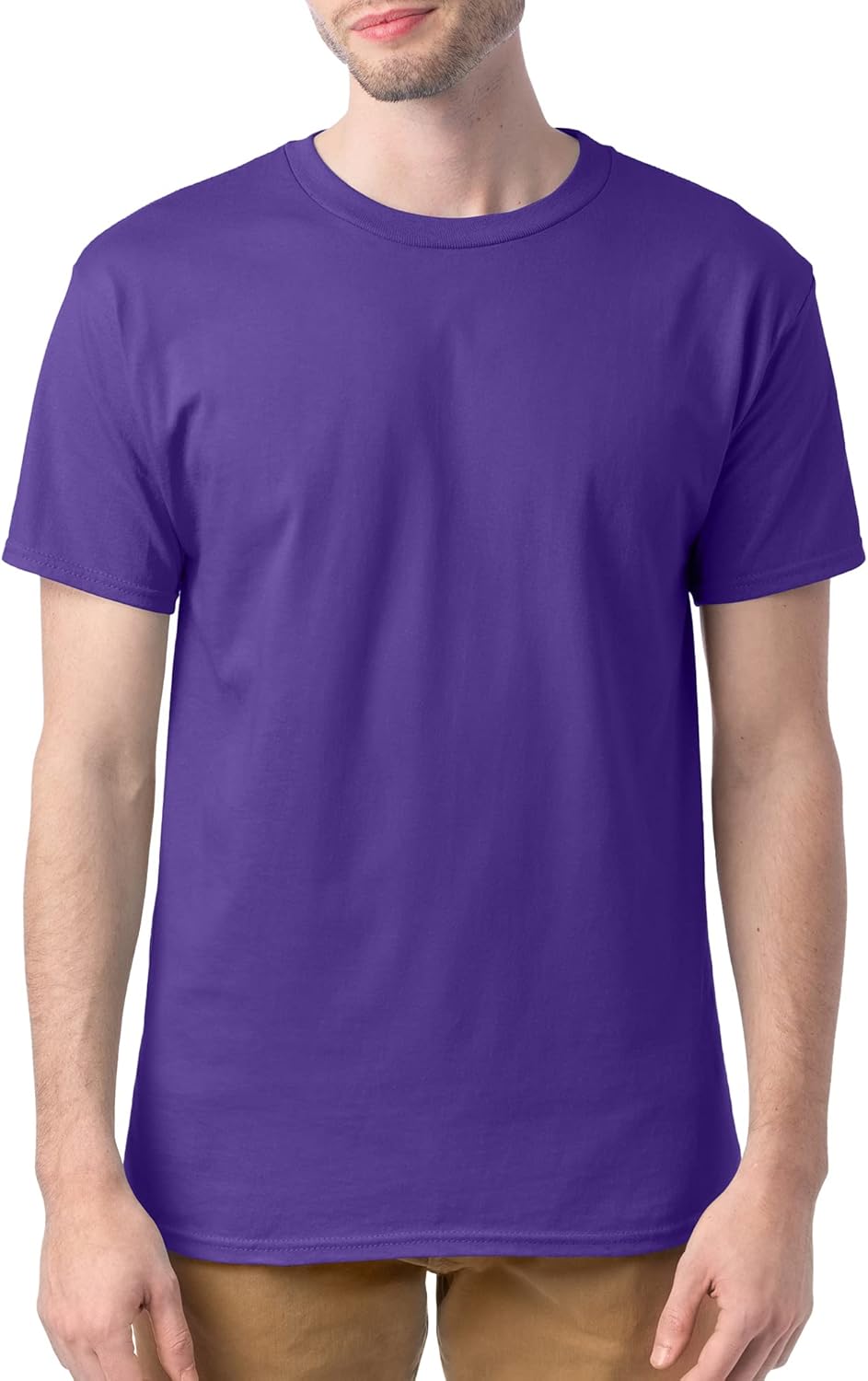 Hanes Men's Short Sleeve Essentials Crewneck Cotton T-Shirt, Multipack