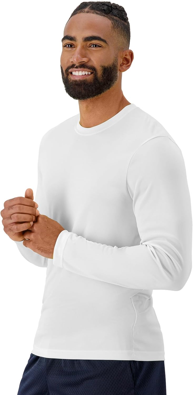 Hanes Sport Performance Long Sleeve T-Shirt, Performance Athletic Shirt, 2-Pack, 40+ UPF Protection
