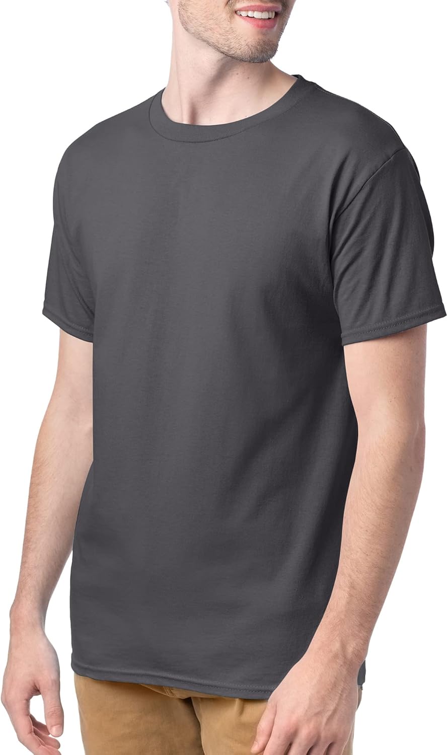 Hanes Men's Short Sleeve Essentials Crewneck Cotton T-Shirt, Multipack