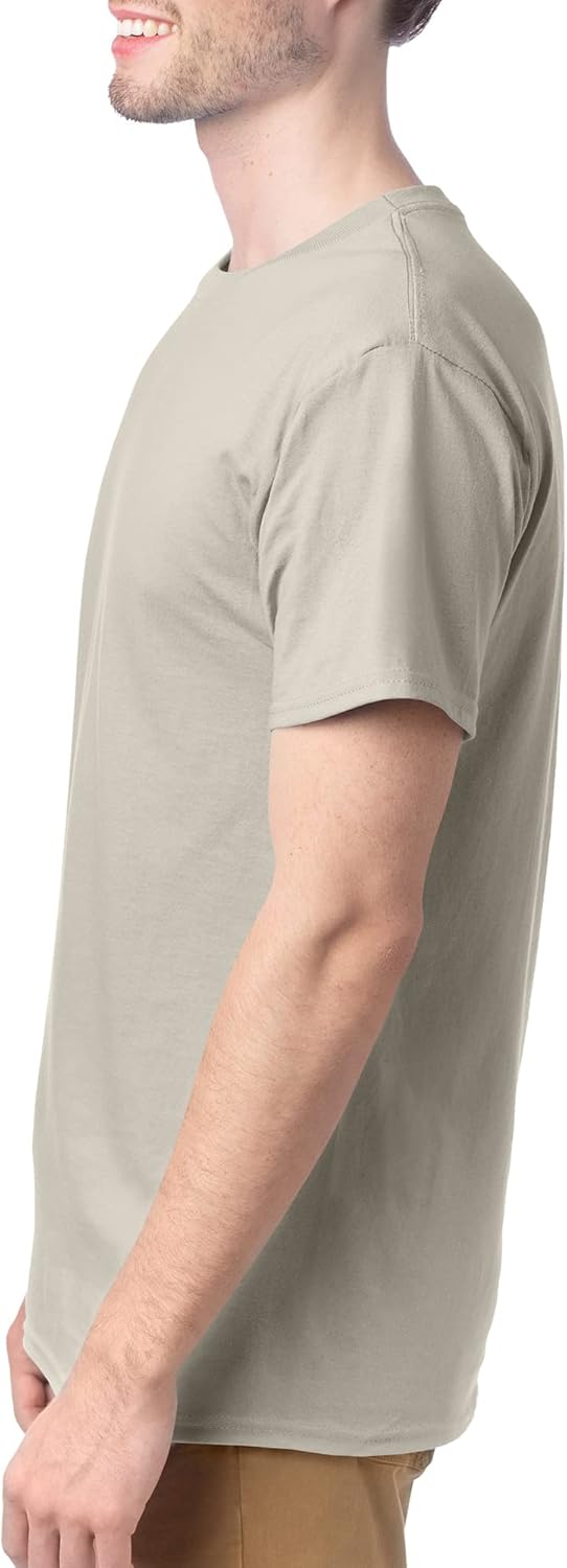 Hanes Men's Short Sleeve Essentials Crewneck Cotton T-Shirt, Multipack