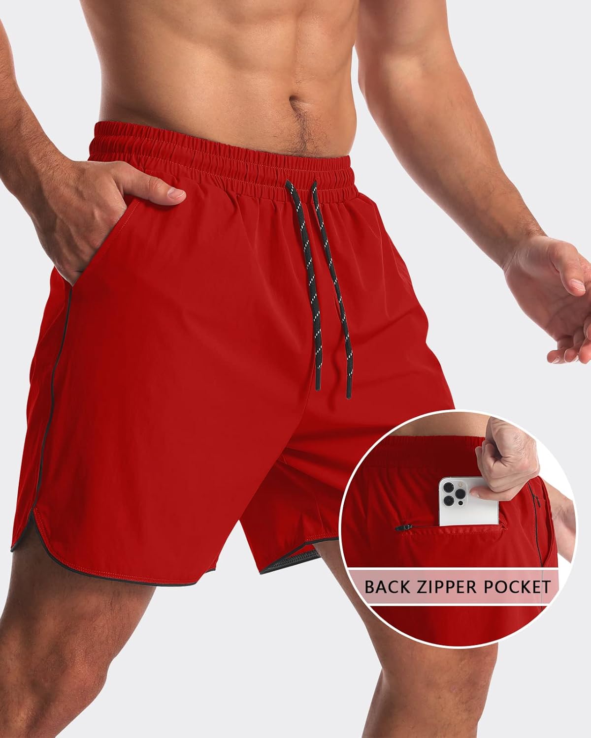 2 Pack 5" Workout Athletic Shorts Men Quick Dry Gym Shorts with Pockets, Exercise Sports Running Shorts for Men