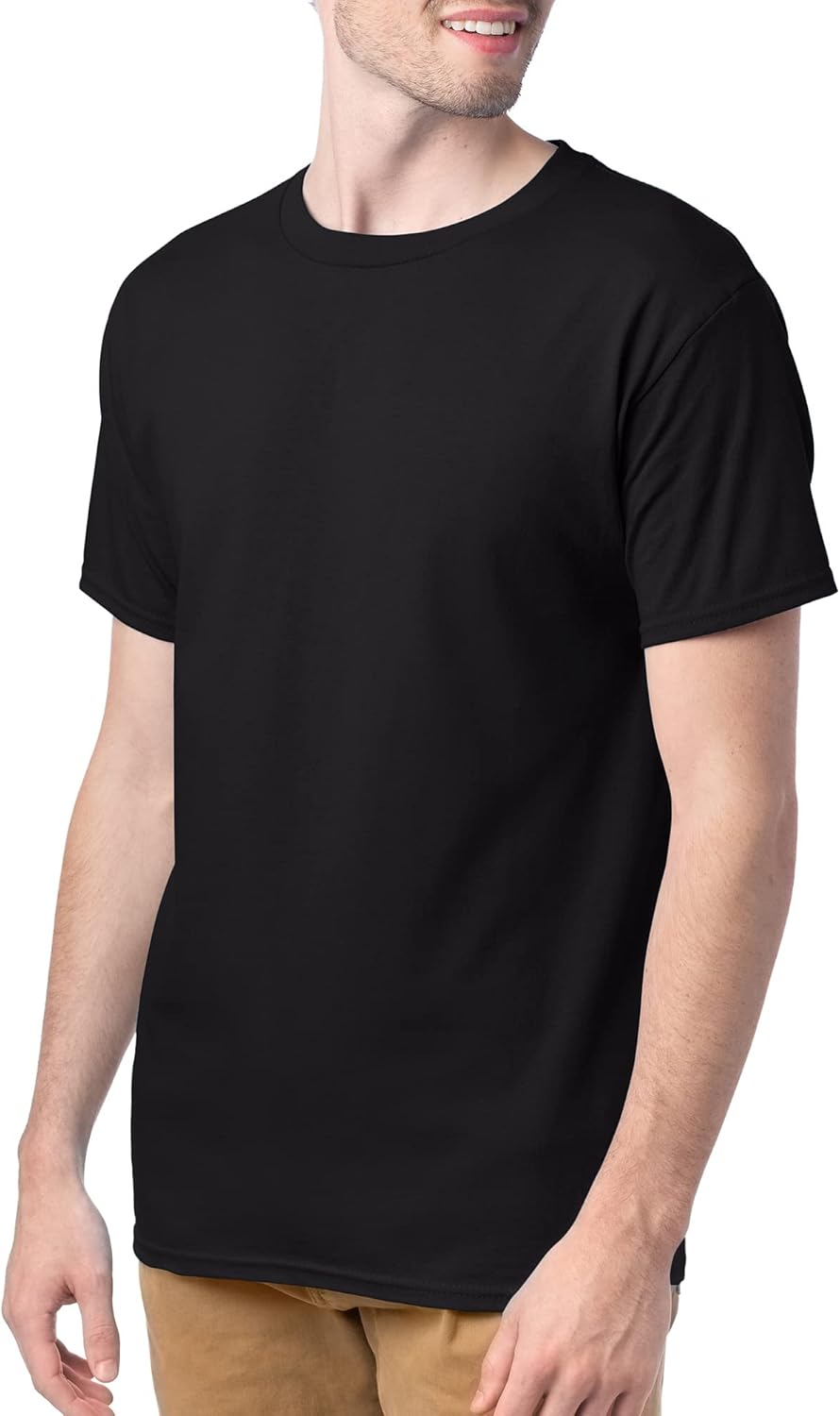 Hanes Men's Short Sleeve Essentials Crewneck Cotton T-Shirt, Multipack