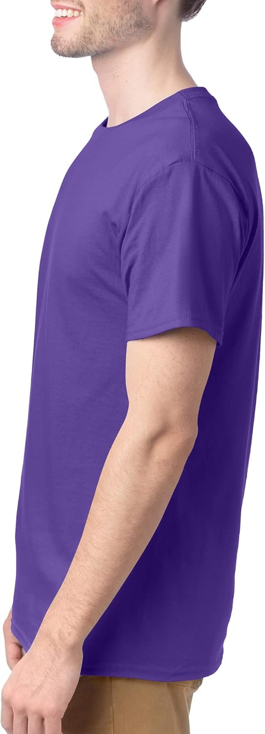 Hanes Men's Short Sleeve Essentials Crewneck Cotton T-Shirt, Multipack