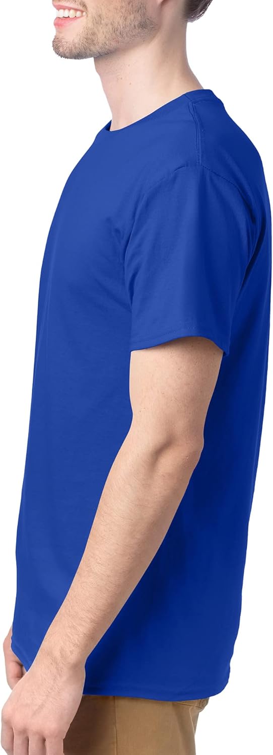 Hanes Men's Short Sleeve Essentials Crewneck Cotton T-Shirt, Multipack