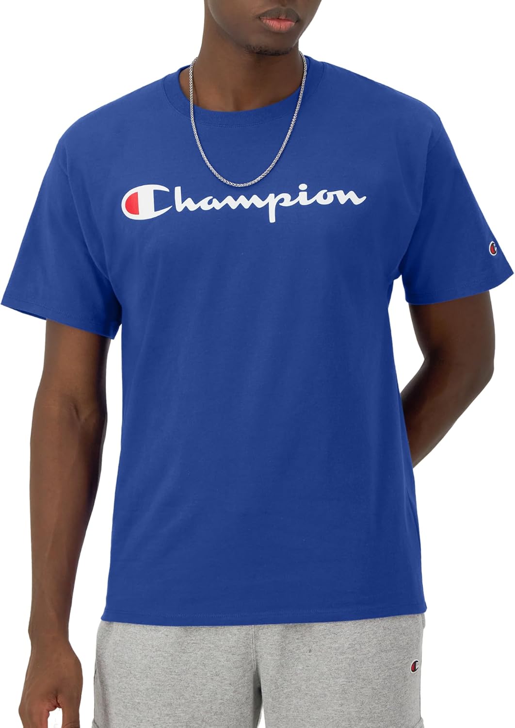 Champion Men's T-Shirt, Classic Graphic T-Shirt, Soft and Comfortable T-Shirts for Men, Script Logo (Reg. or Big & Tall)