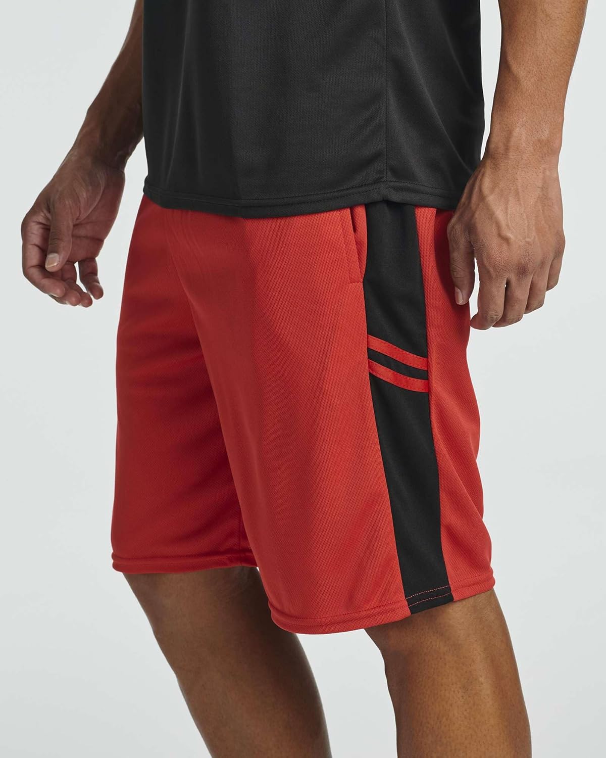 Real Essentials 5 Pack: Men's Mesh Athletic Basketball Shorts Quick Dry Activewear with Pockets