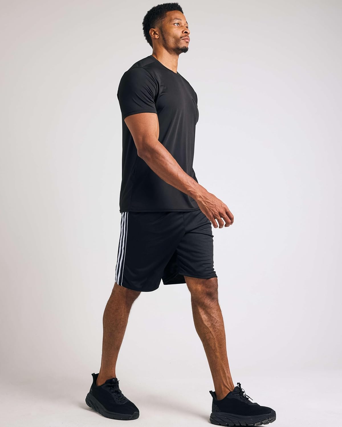 Real Essentials 5 Pack: Men's Mesh Athletic Basketball Shorts Quick Dry Activewear with Pockets
