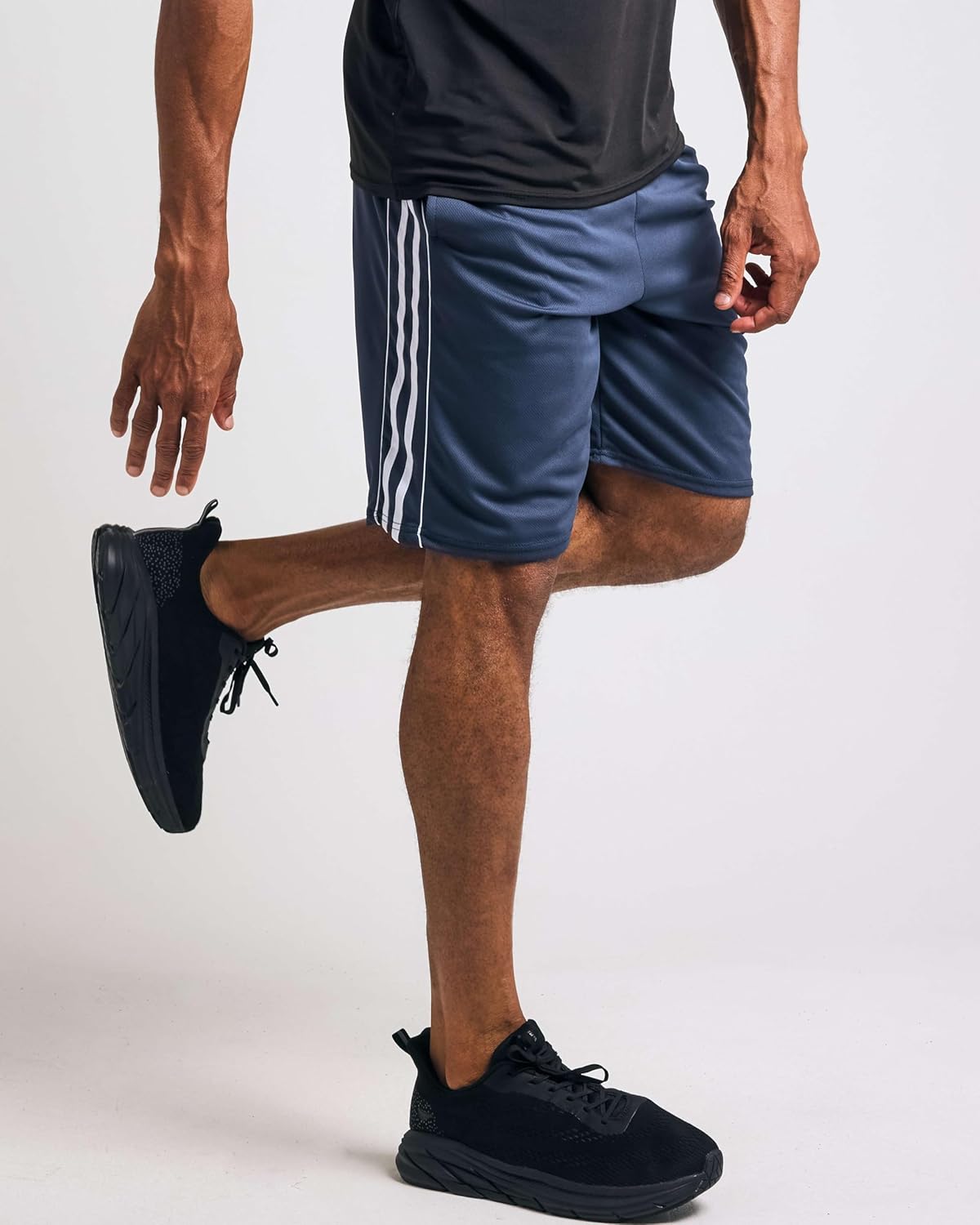 Real Essentials 5 Pack: Men's Mesh Athletic Basketball Shorts Quick Dry Activewear with Pockets