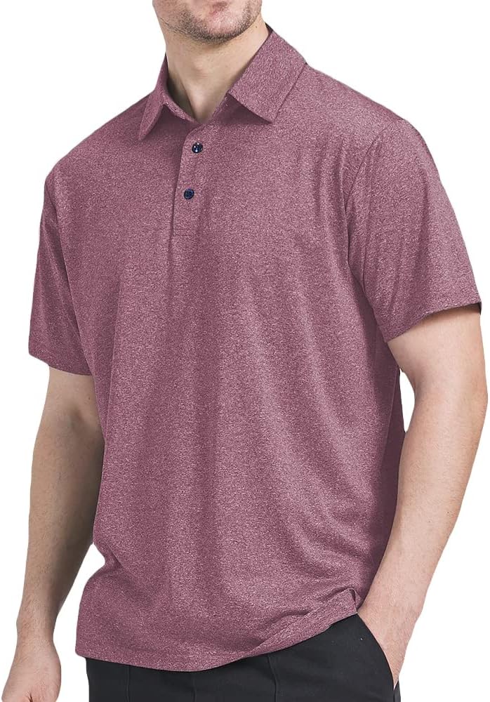3 Pack Polo Shirts for Men Dry Fit Performance Short Sleeve Golf Polo Shirts