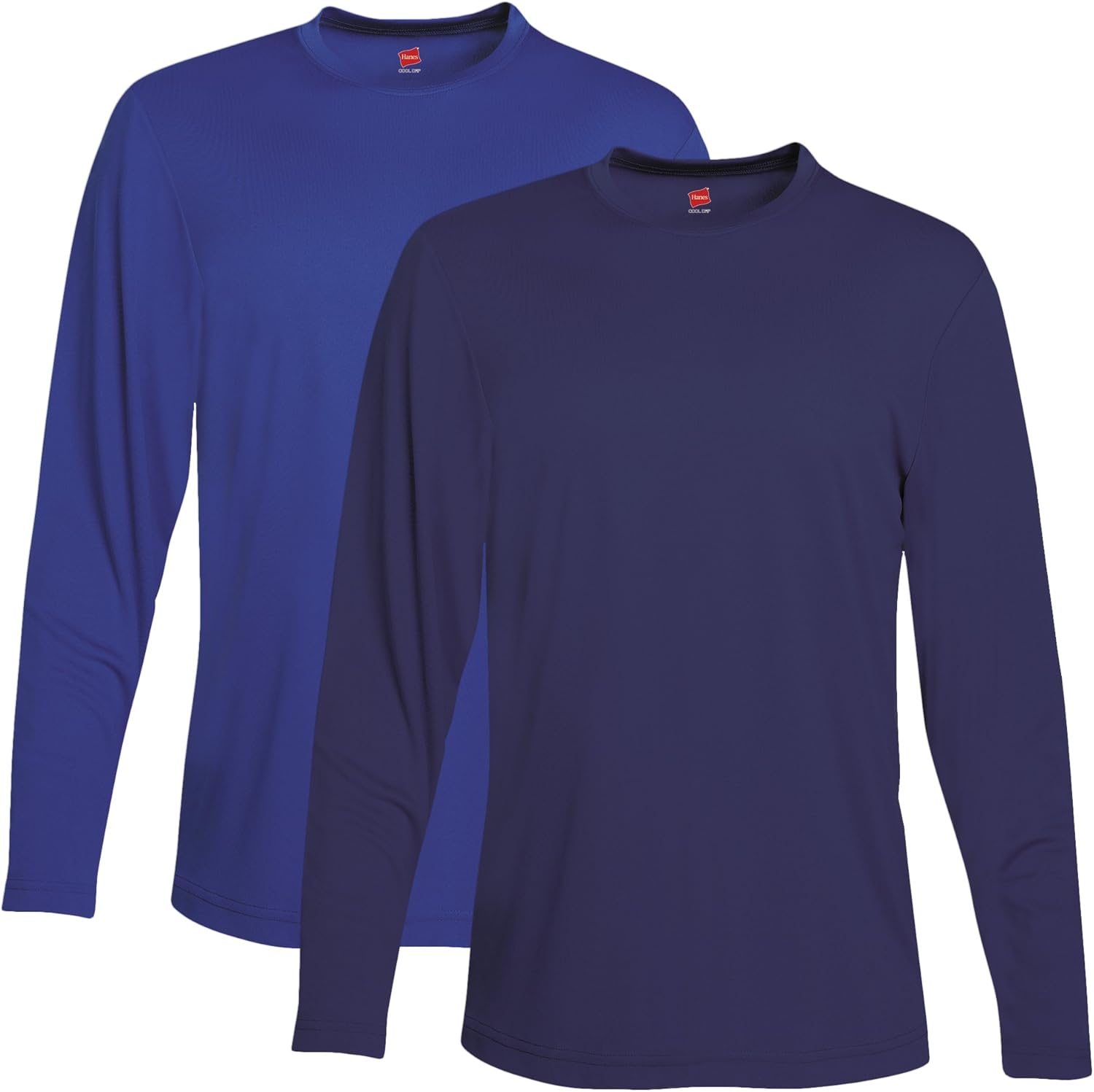 Hanes Sport Performance Long Sleeve T-Shirt, Performance Athletic Shirt, 2-Pack, 40+ UPF Protection