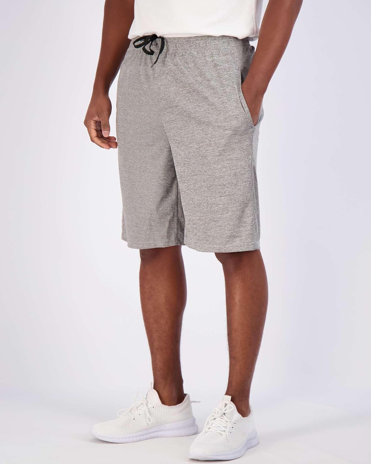 Real Essentials 5 Pack: Men's Mesh Athletic Basketball Shorts Quick Dry Activewear with Pockets