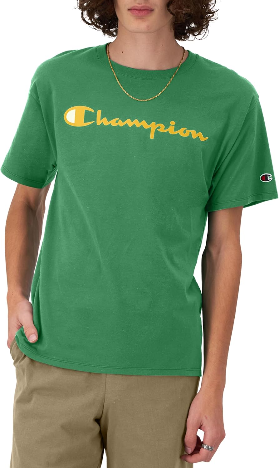 Champion Men's T-Shirt, Classic Graphic T-Shirt, Soft and Comfortable T-Shirts for Men, Script Logo (Reg. or Big & Tall)