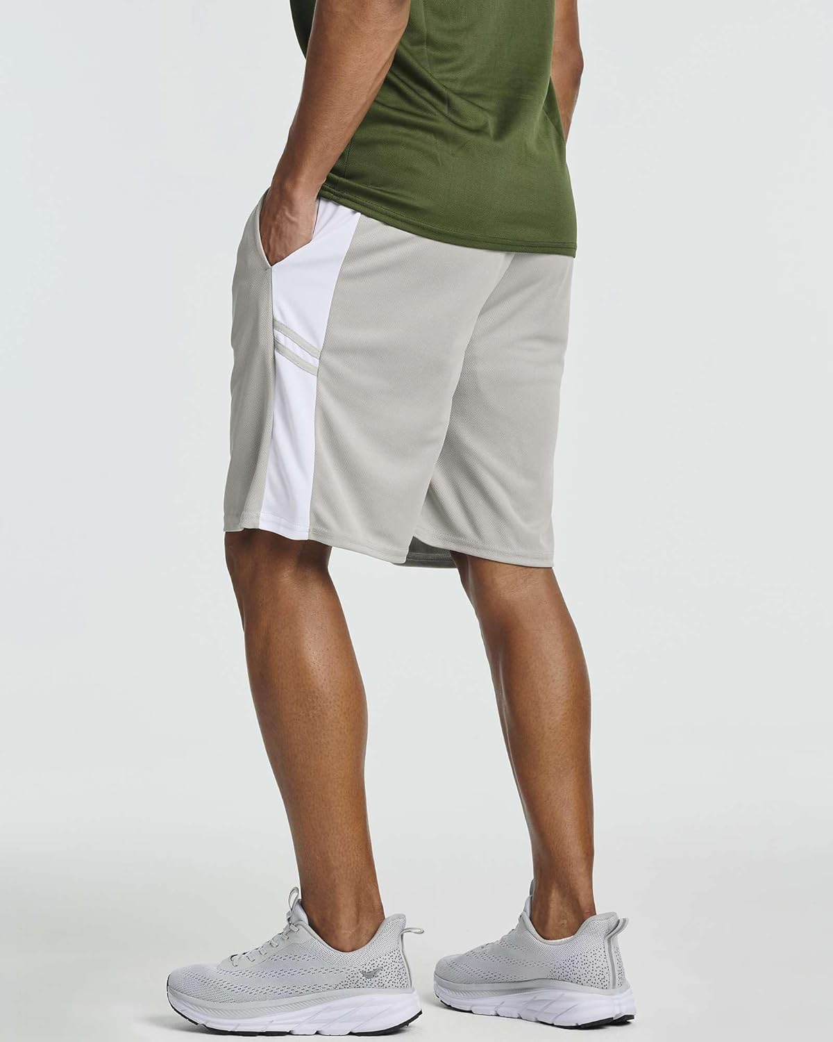 Real Essentials 5 Pack: Men's Mesh Athletic Basketball Shorts Quick Dry Activewear with Pockets