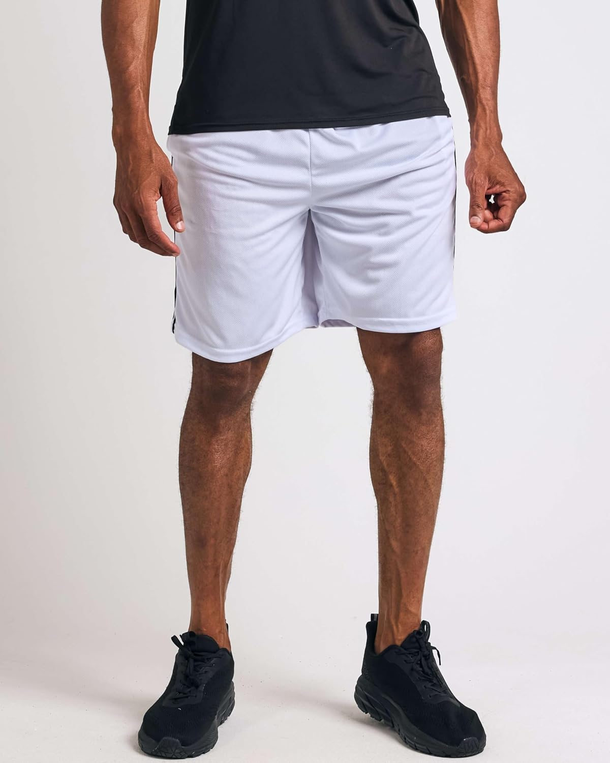 Real Essentials 5 Pack: Men's Mesh Athletic Basketball Shorts Quick Dry Activewear with Pockets
