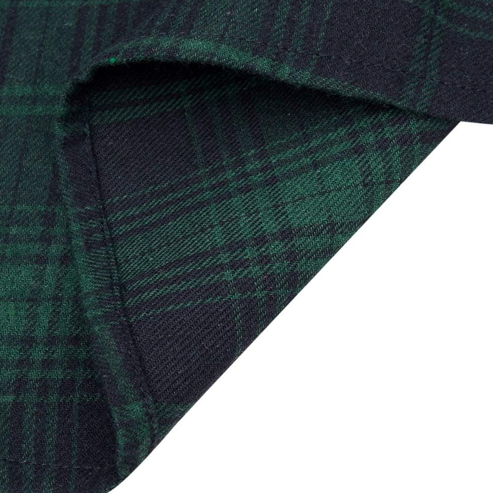 Alimens & Gentle Men's Button Down Regular Fit Long Sleeve Plaid Flannel Casual Shirts