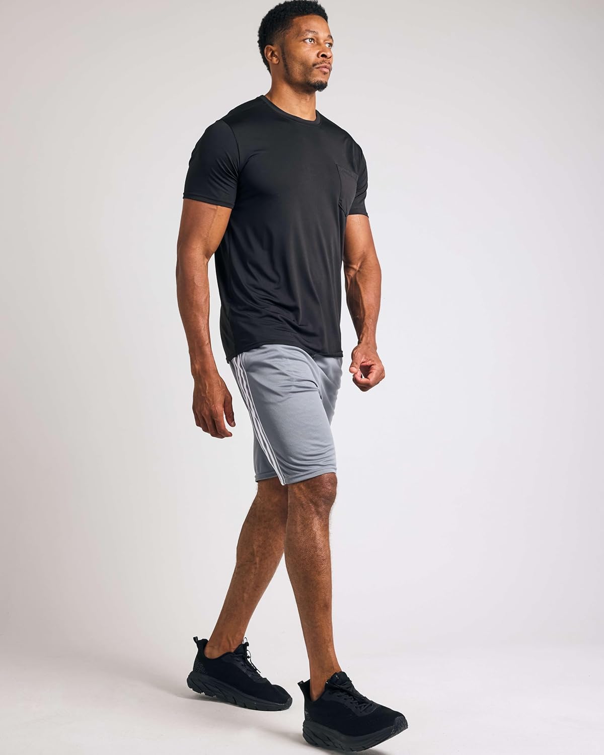 Real Essentials 5 Pack: Men's Mesh Athletic Basketball Shorts Quick Dry Activewear with Pockets