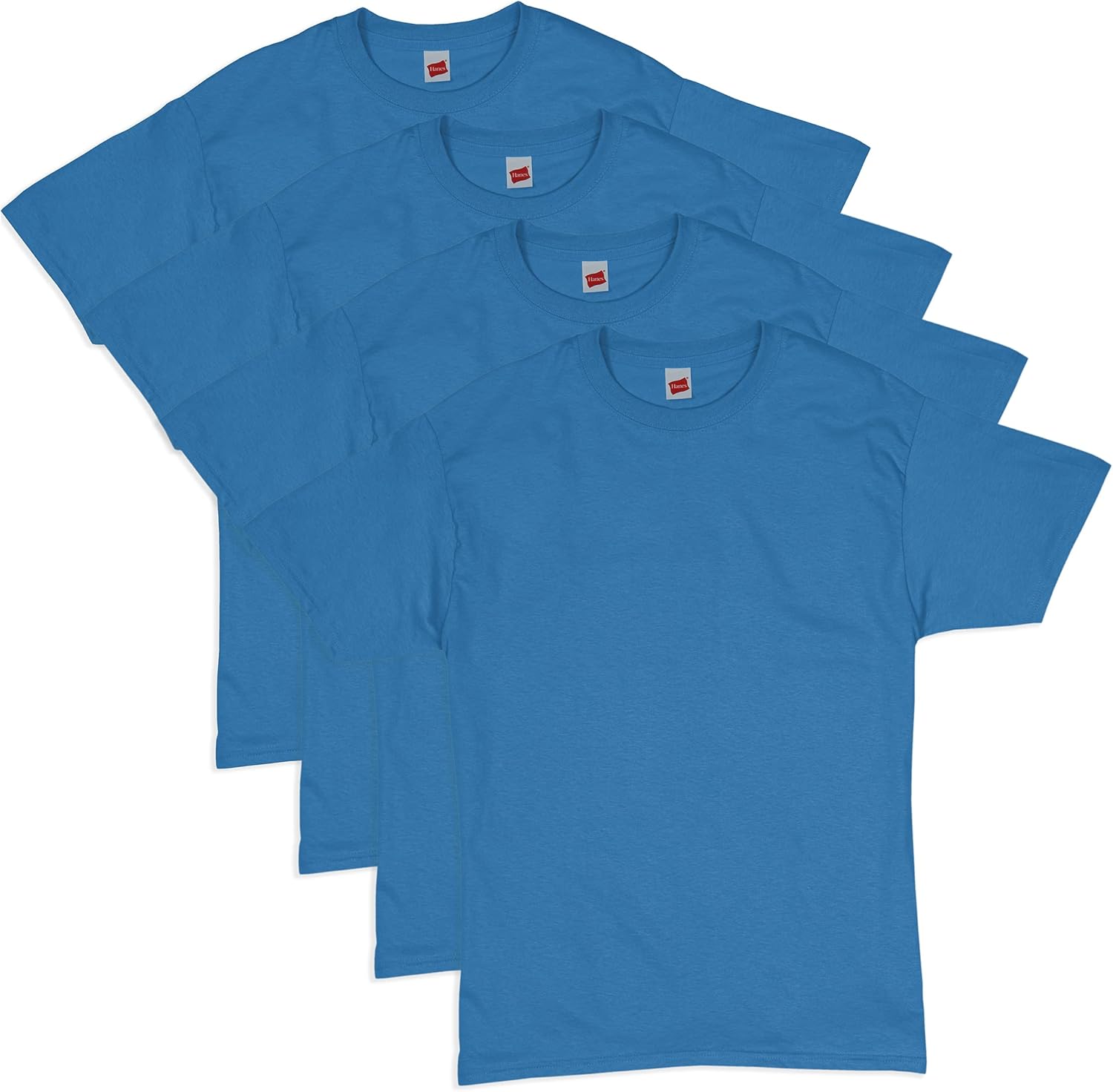 Hanes Men's Short Sleeve Essentials Crewneck Cotton T-Shirt, Multipack