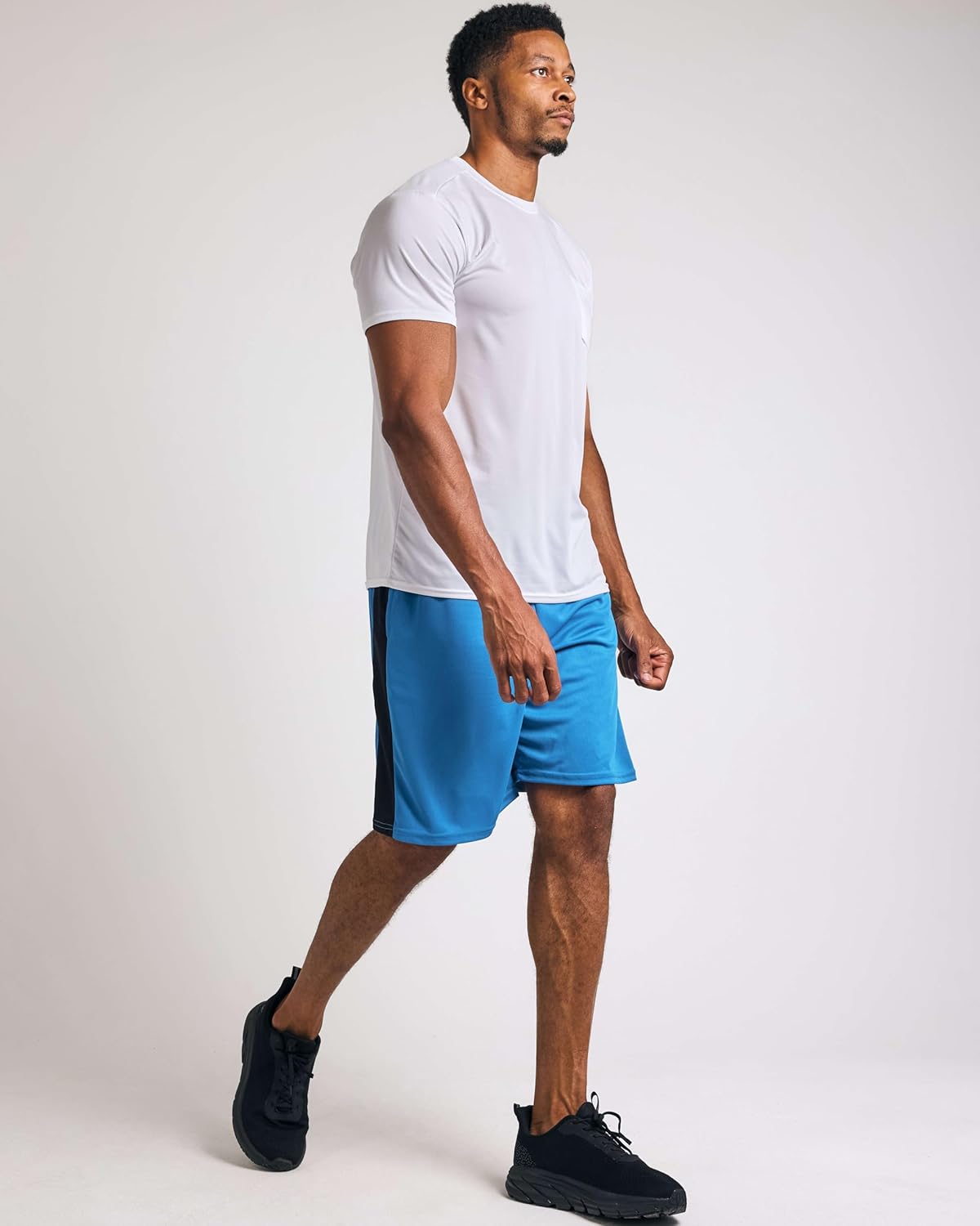Real Essentials 5 Pack: Men's Mesh Athletic Basketball Shorts Quick Dry Activewear with Pockets