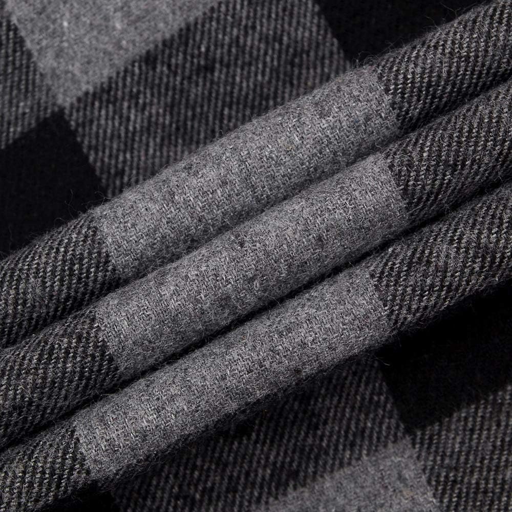 Alimens & Gentle Men's Button Down Regular Fit Long Sleeve Plaid Flannel Casual Shirts