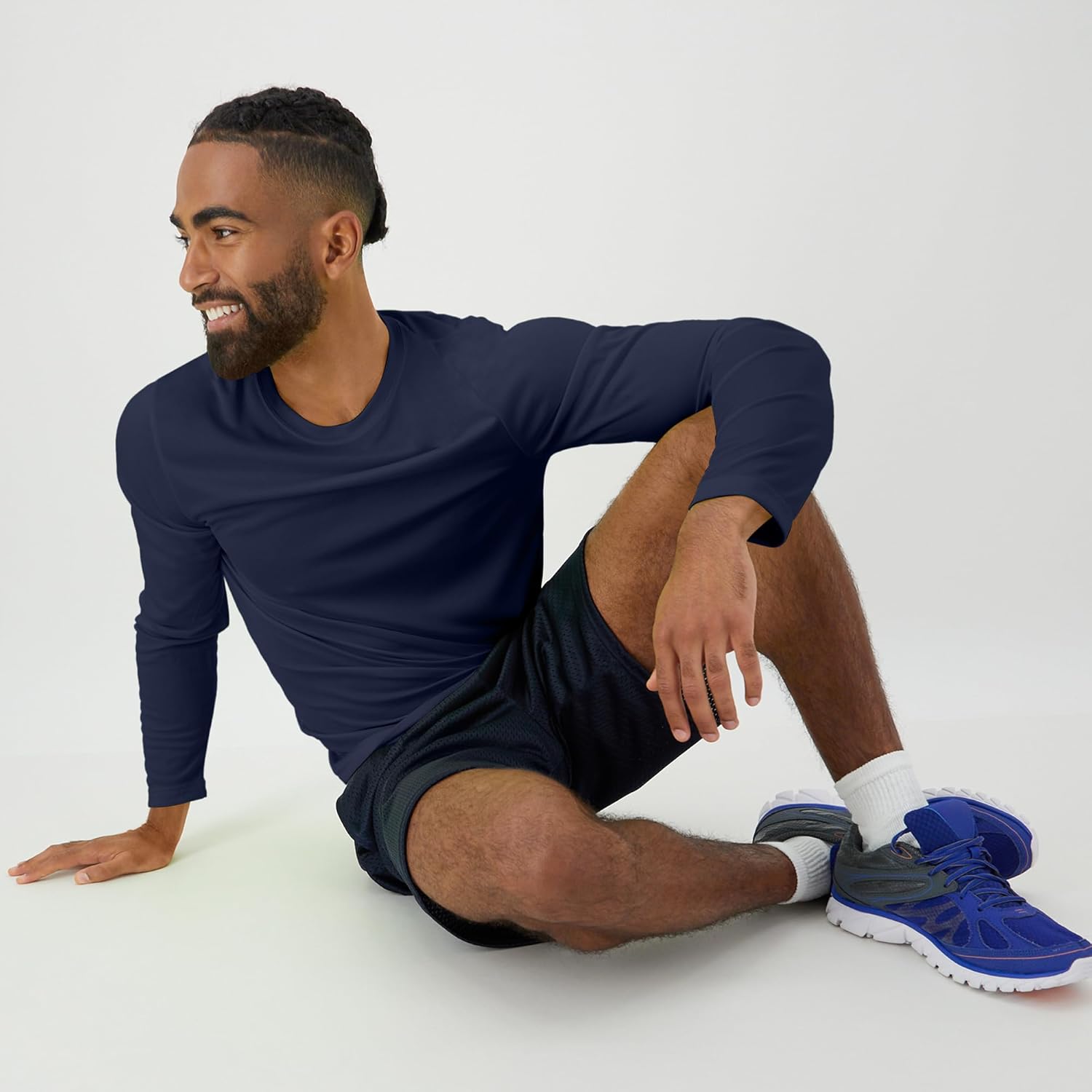 Hanes Sport Performance Long Sleeve T-Shirt, Performance Athletic Shirt, 2-Pack, 40+ UPF Protection