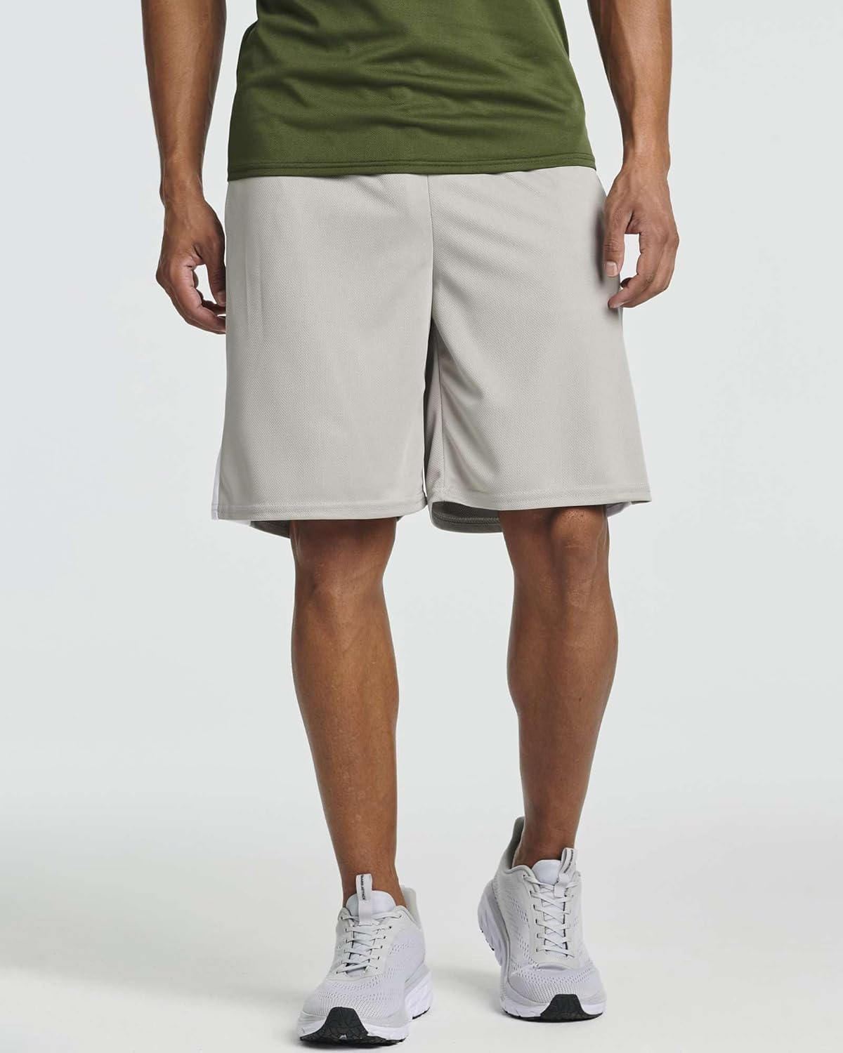 Real Essentials 5 Pack: Men's Mesh Athletic Basketball Shorts Quick Dry Activewear with Pockets