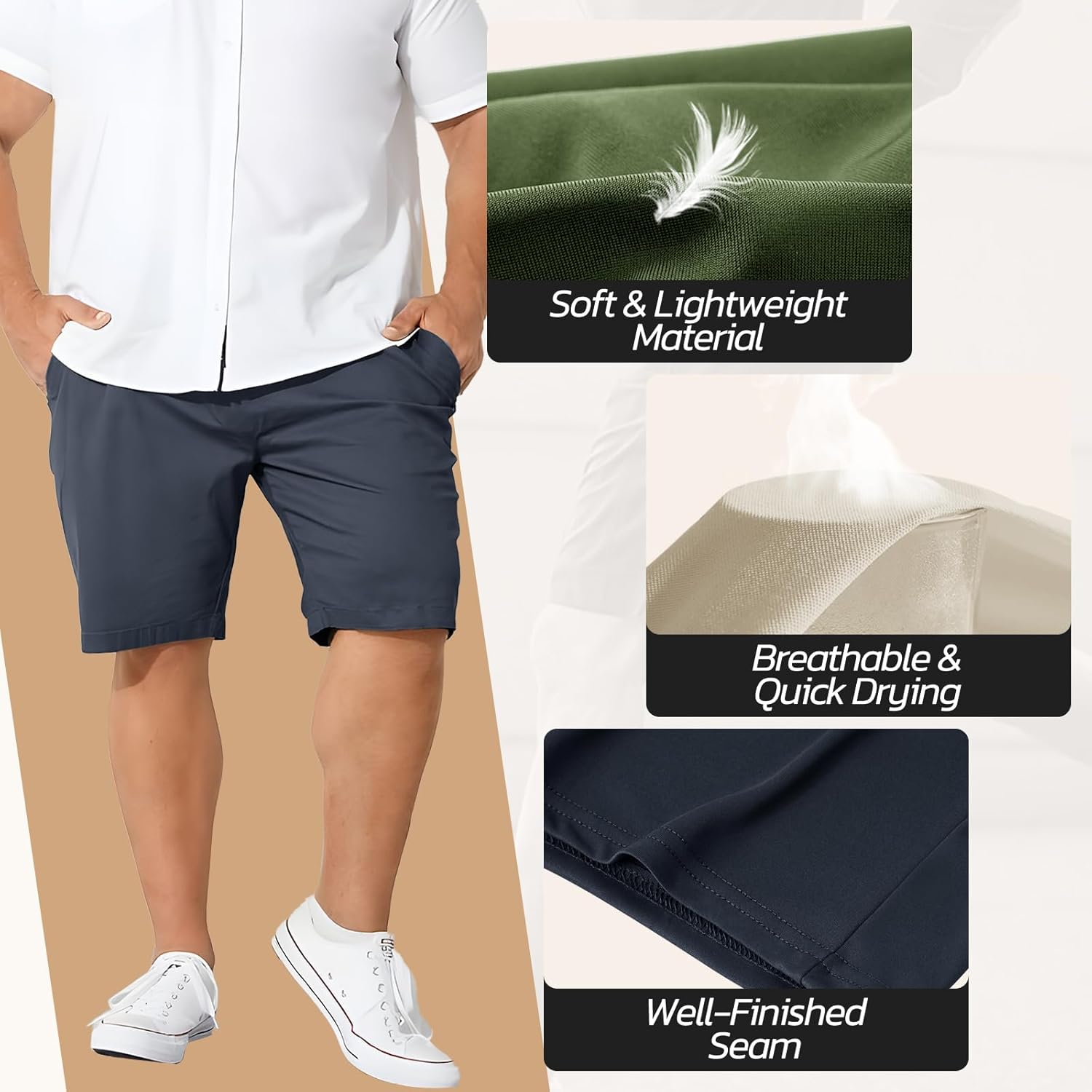 3 Pack Gym Basketball Mens Shorts - Quick Dry Black Workout Athletic Shorts with Pockets for Casual Running (S-6XL)