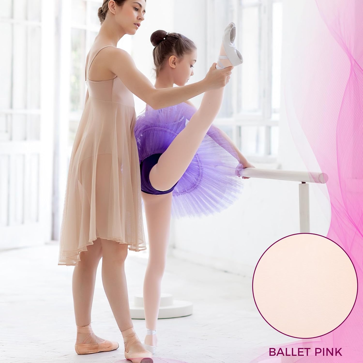 2Pcs Ballet Tights For Gils, Toddler Ballet Tights, Ballet Leotards Dance Outfit for Kids
