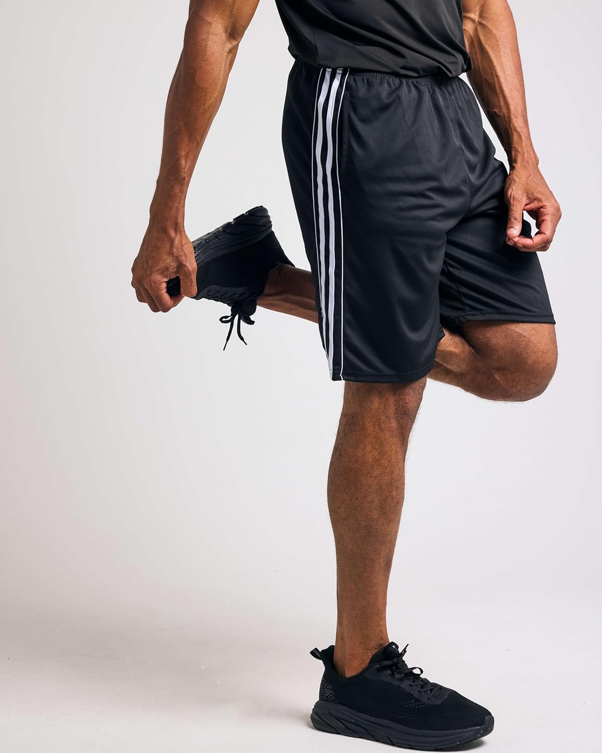 Real Essentials 5 Pack: Men's Mesh Athletic Basketball Shorts Quick Dry Activewear with Pockets