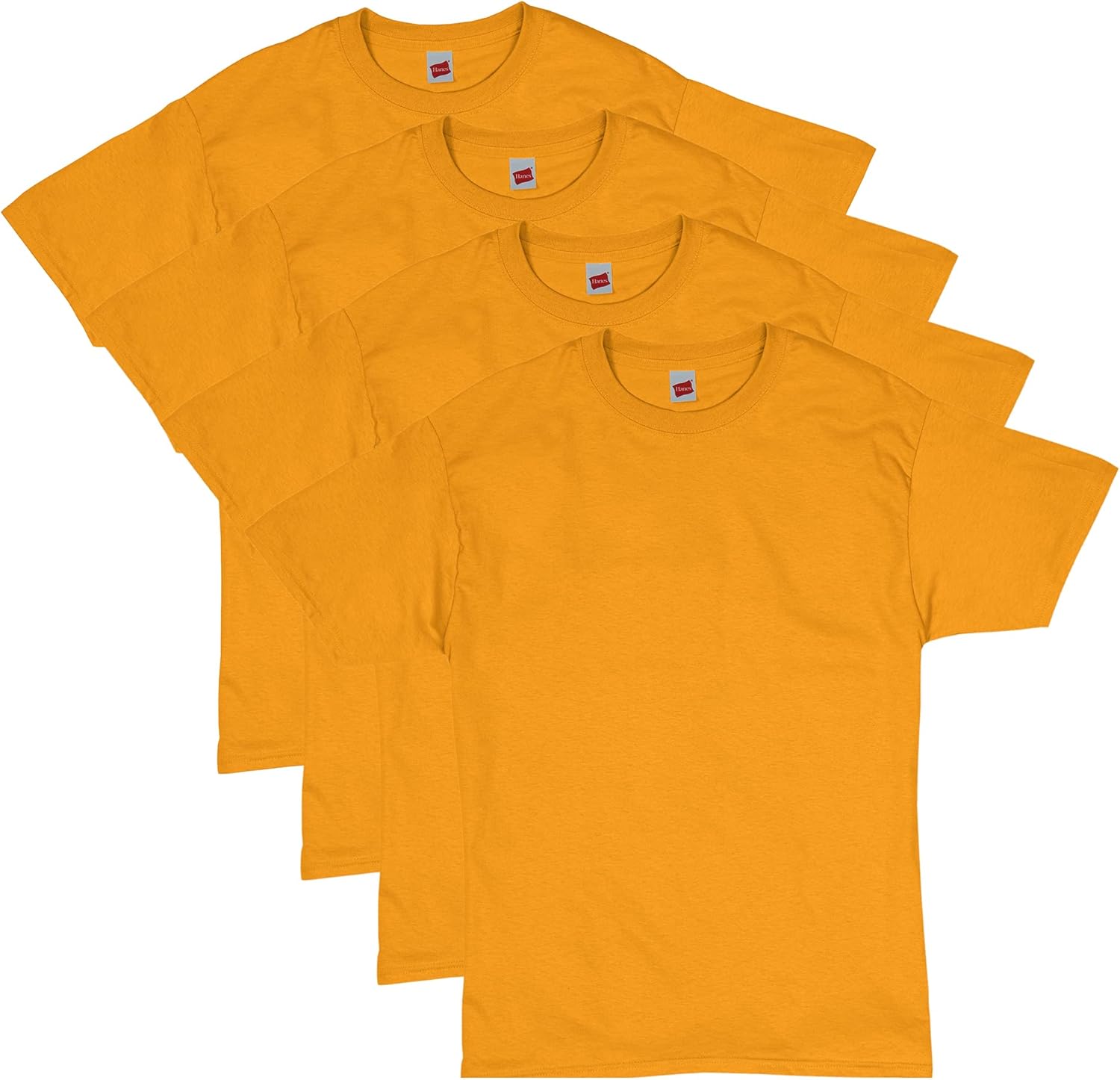 Hanes Men's Short Sleeve Essentials Crewneck Cotton T-Shirt, Multipack