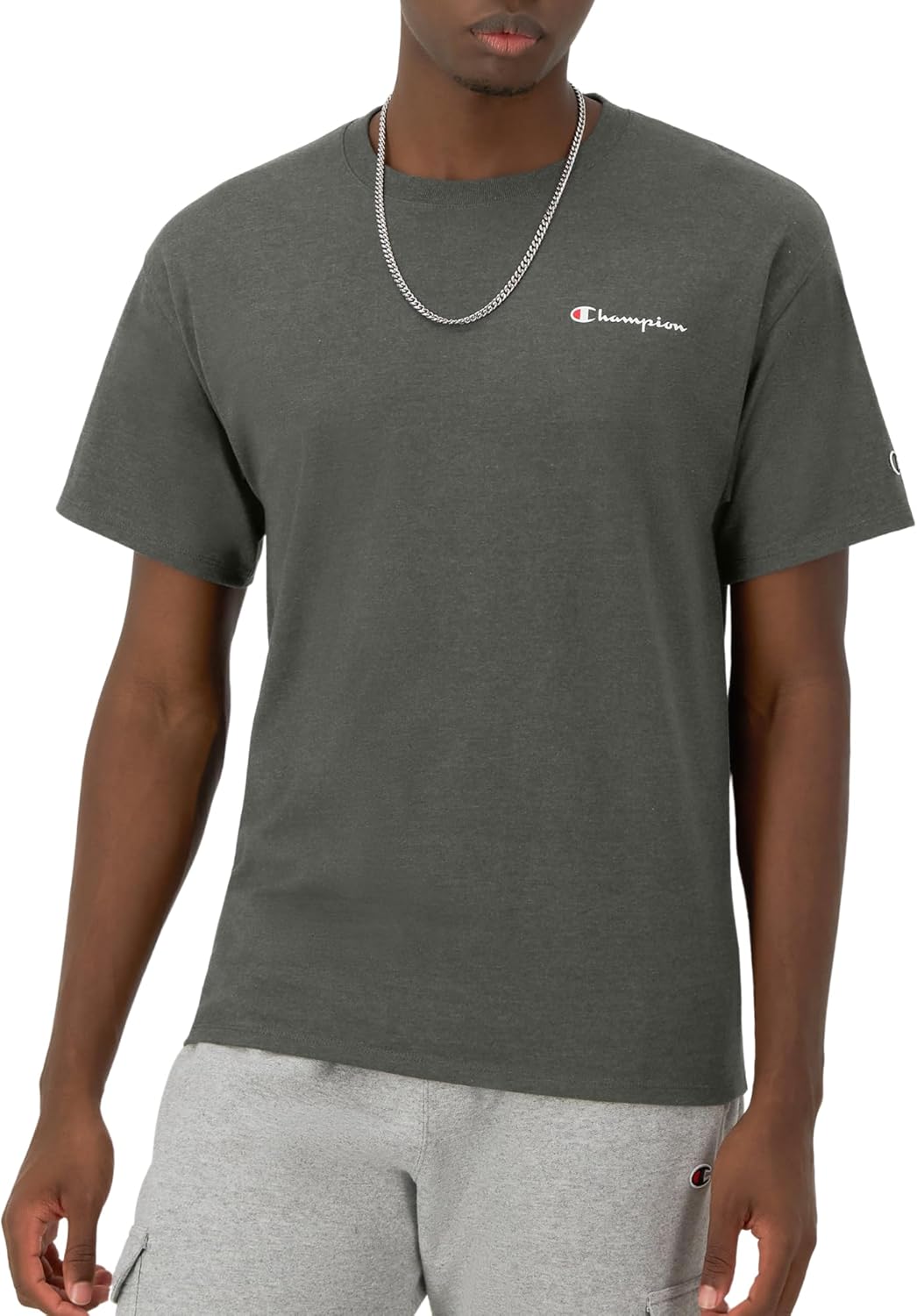 Champion Men's T-Shirt, Classic Graphic T-Shirt, Soft and Comfortable T-Shirts for Men, Script Logo (Reg. or Big & Tall)