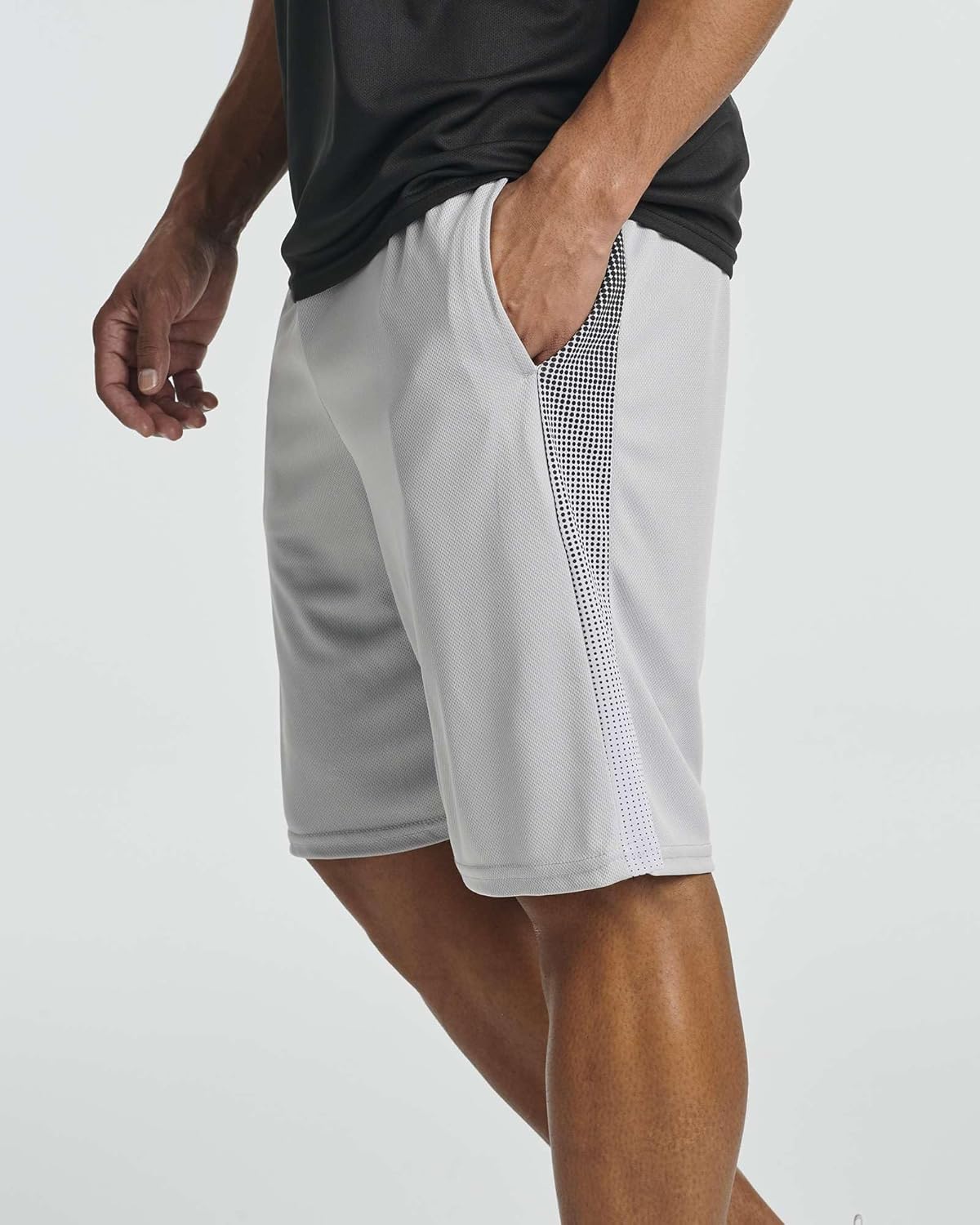 Real Essentials 5 Pack: Men's Mesh Athletic Basketball Shorts Quick Dry Activewear with Pockets