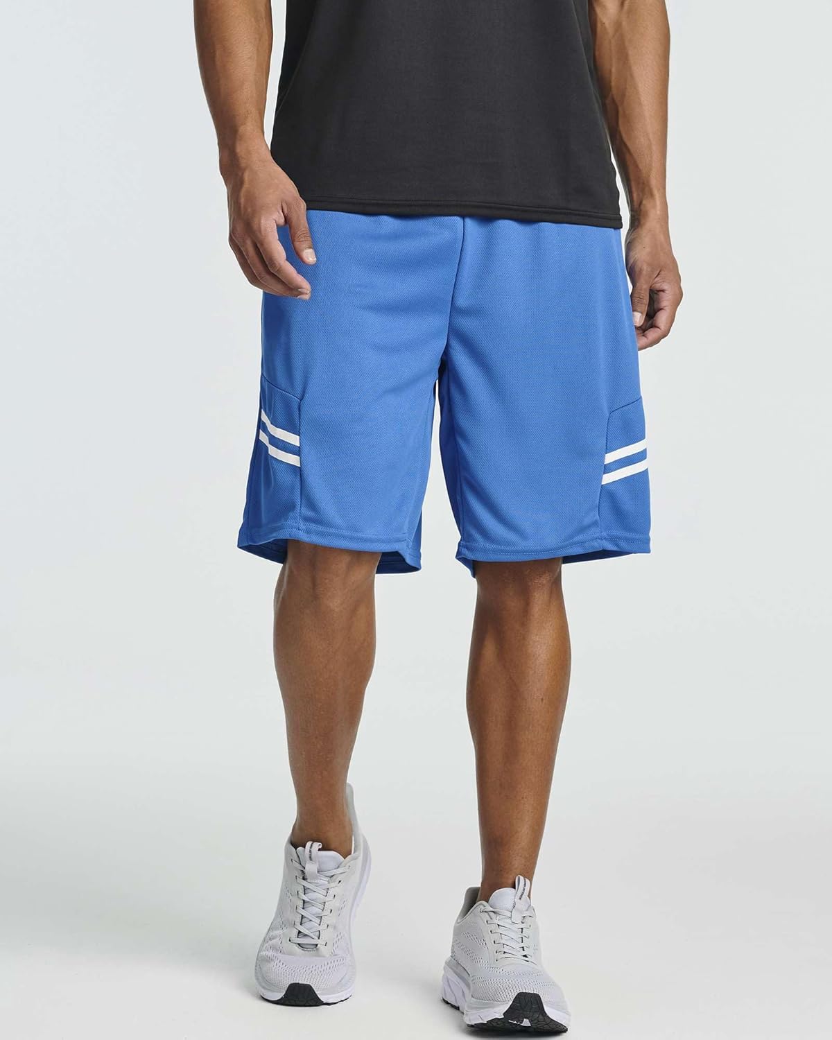Real Essentials 5 Pack: Men's Mesh Athletic Basketball Shorts Quick Dry Activewear with Pockets