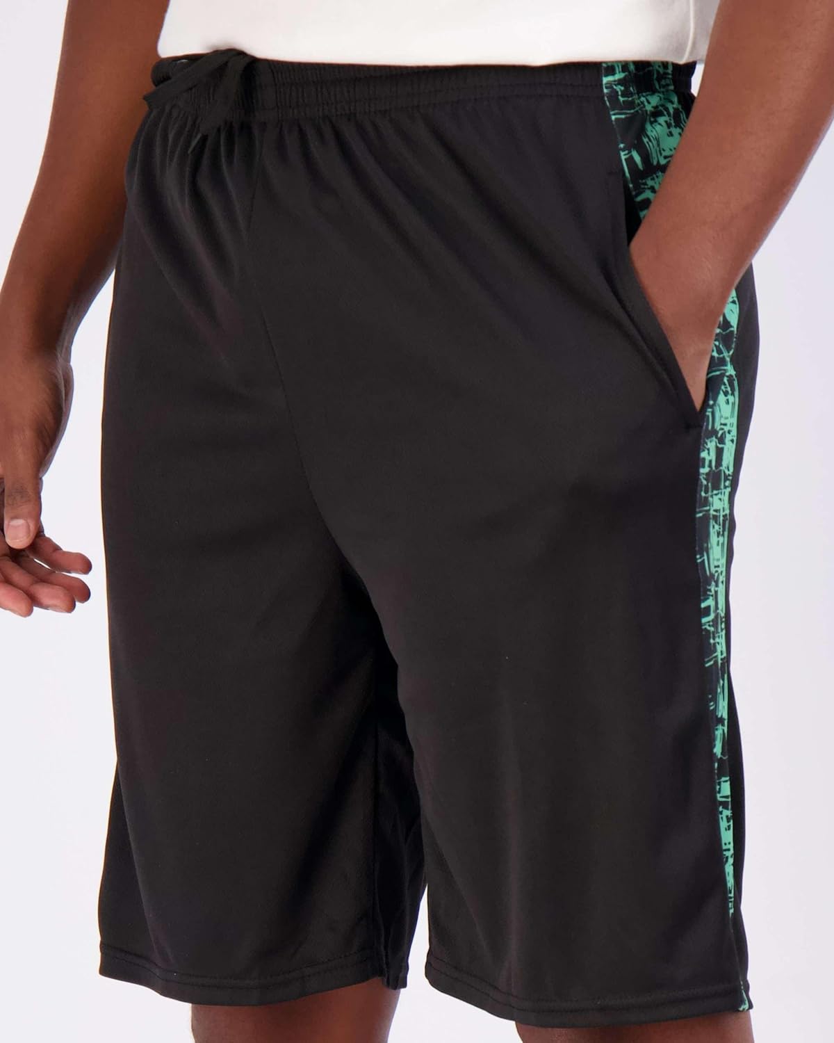 Real Essentials 5 Pack: Men's Mesh Athletic Basketball Shorts Quick Dry Activewear with Pockets