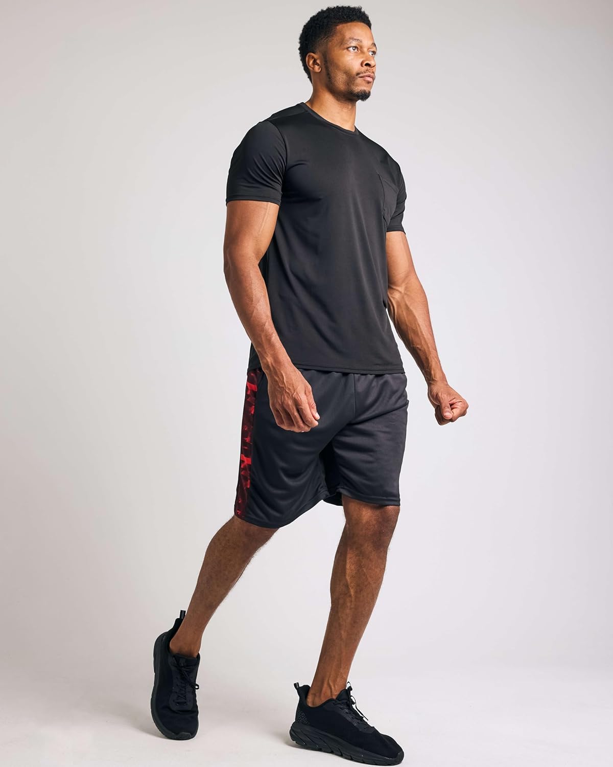 Real Essentials 5 Pack: Men's Mesh Athletic Basketball Shorts Quick Dry Activewear with Pockets
