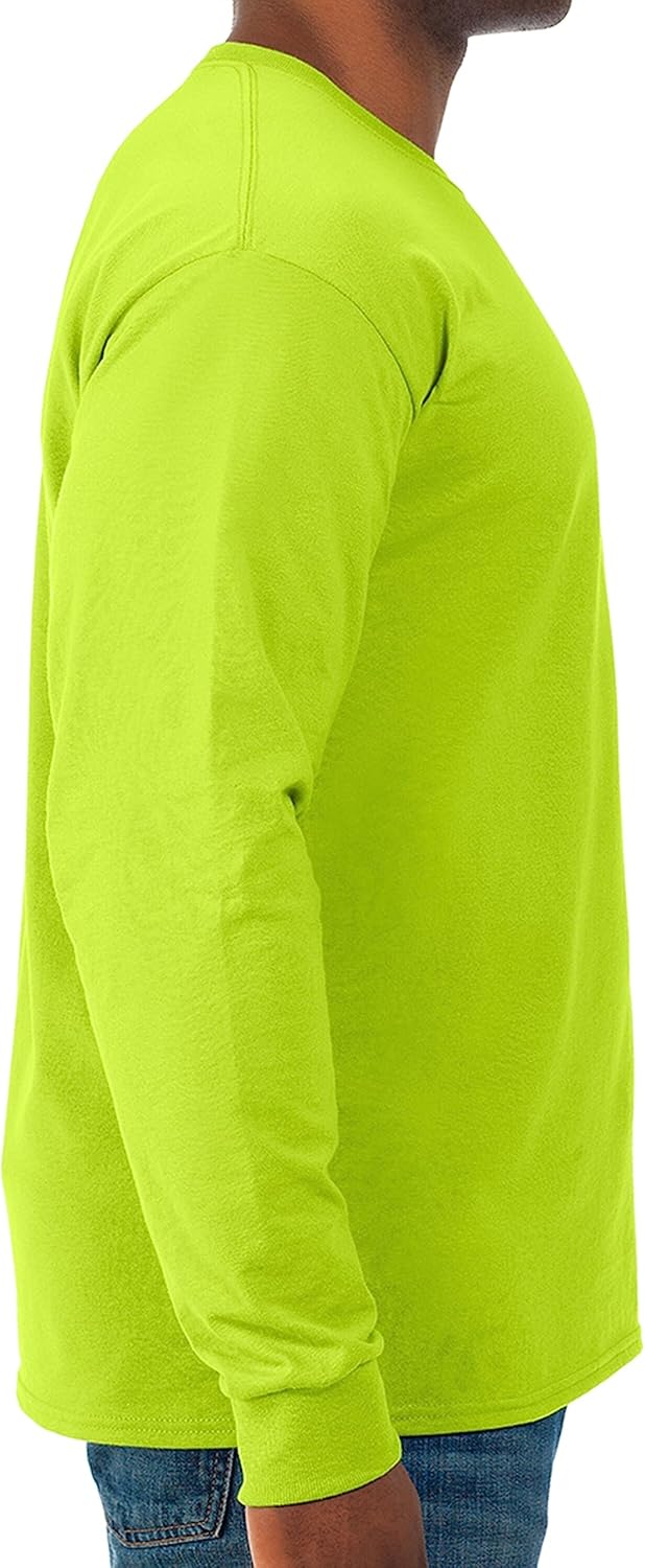 Jerzees Men's Dri-Power Cotton Blend Long Sleeve Tees, Moisture Wicking, Odor Protection, UPF 30+, Sizes S-3x