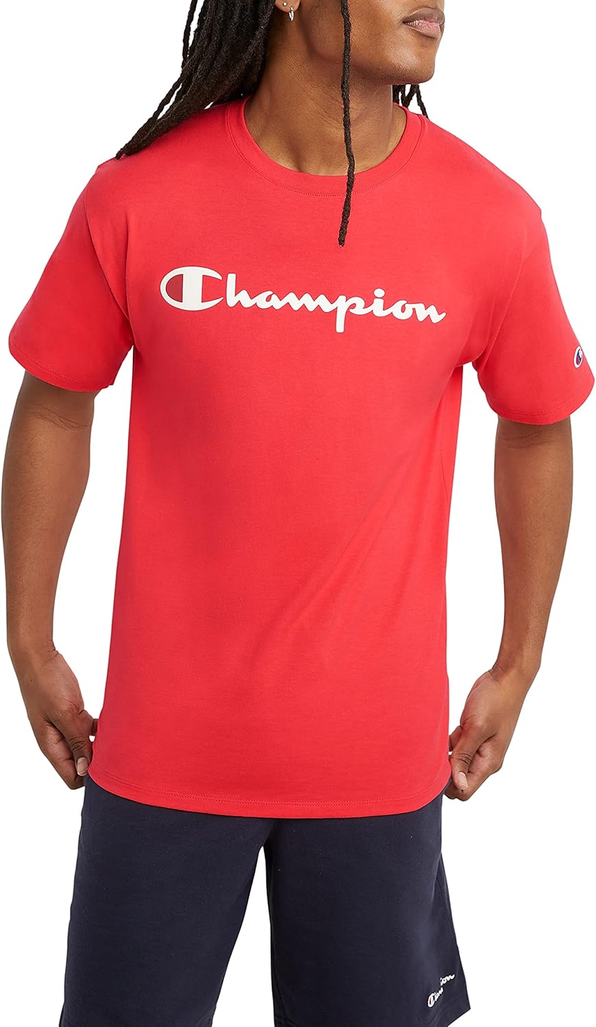 Champion Men's T-Shirt, Classic Graphic T-Shirt, Soft and Comfortable T-Shirts for Men, Script Logo (Reg. or Big & Tall)