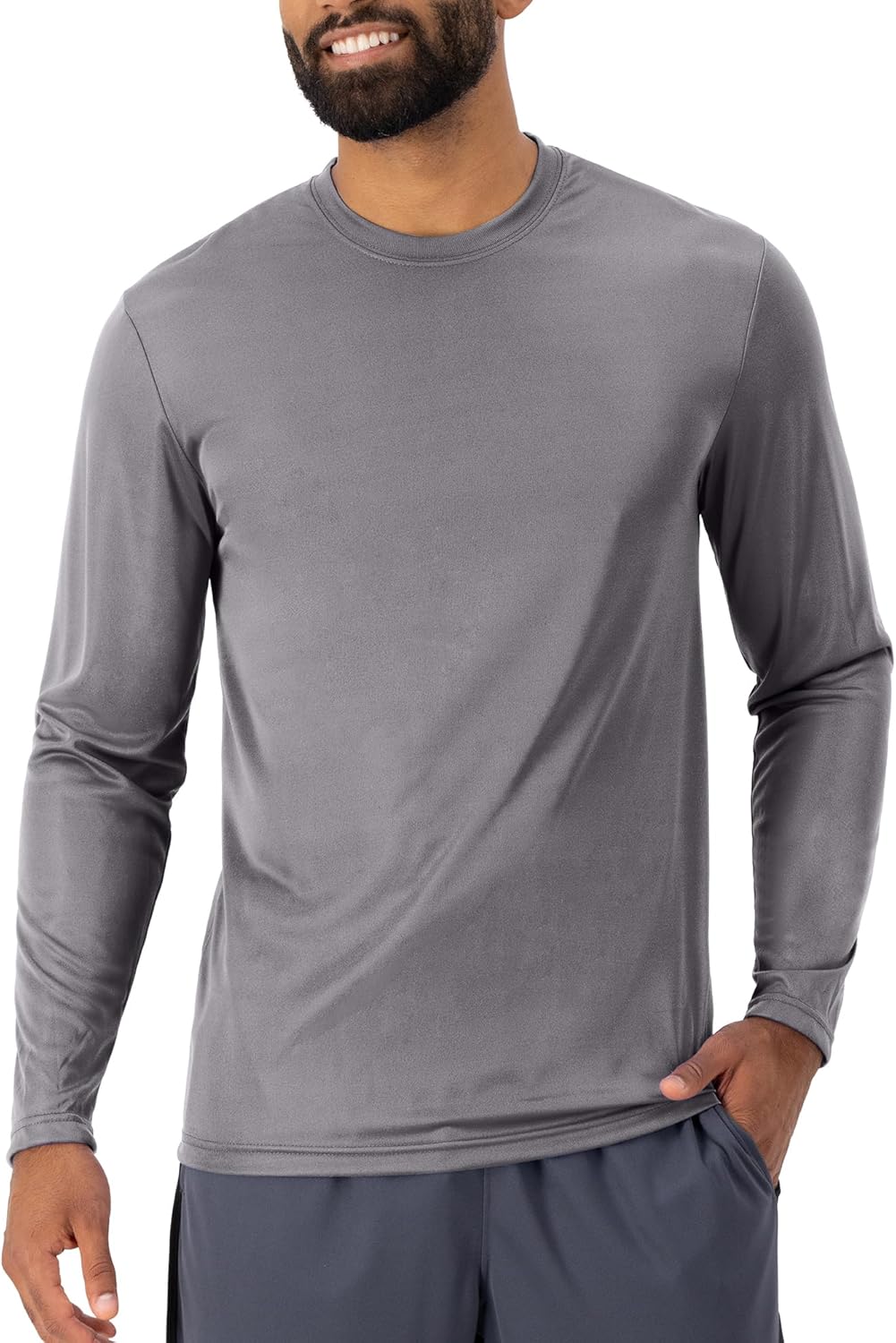 Hanes Sport Performance Long Sleeve T-Shirt, Performance Athletic Shirt, 2-Pack, 40+ UPF Protection