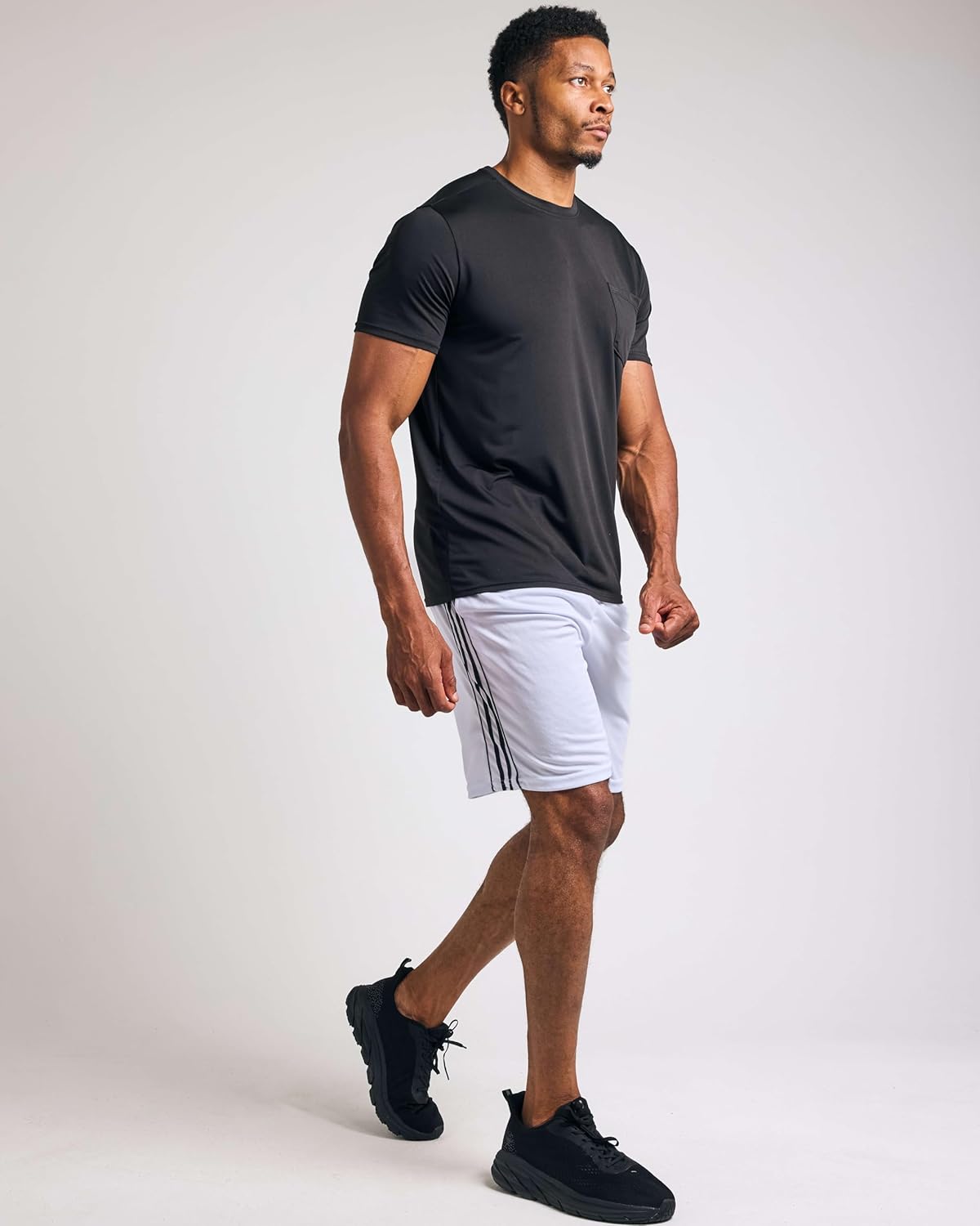 Real Essentials 5 Pack: Men's Mesh Athletic Basketball Shorts Quick Dry Activewear with Pockets