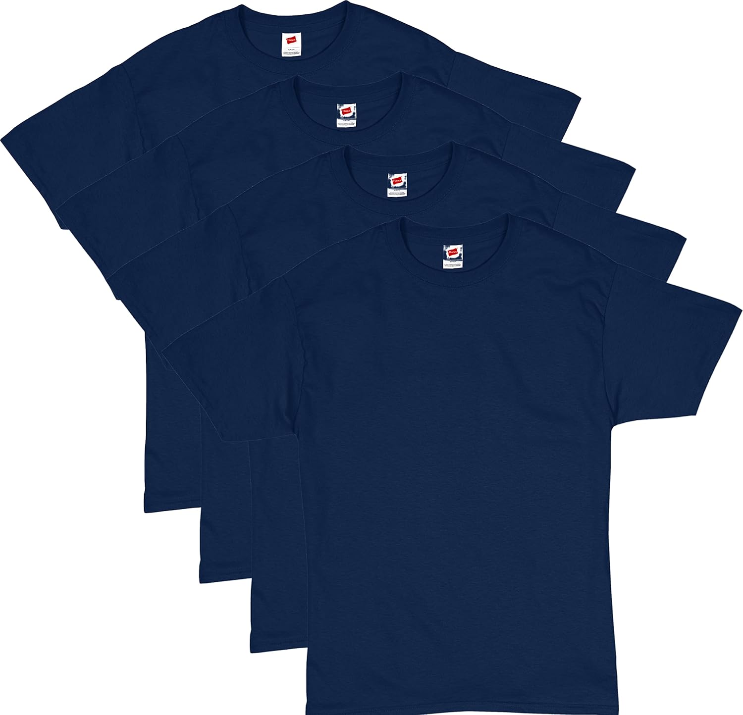 Hanes Men's Short Sleeve Essentials Crewneck Cotton T-Shirt, Multipack