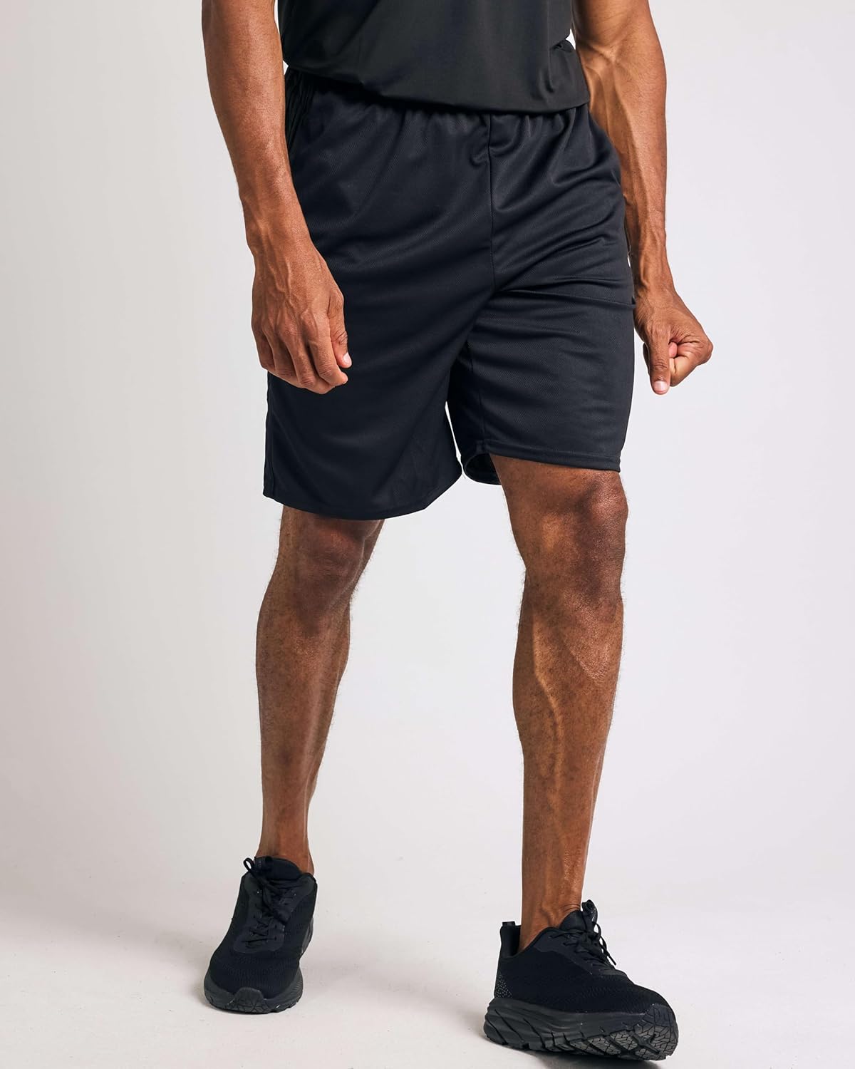 Real Essentials 5 Pack: Men's Mesh Athletic Basketball Shorts Quick Dry Activewear with Pockets