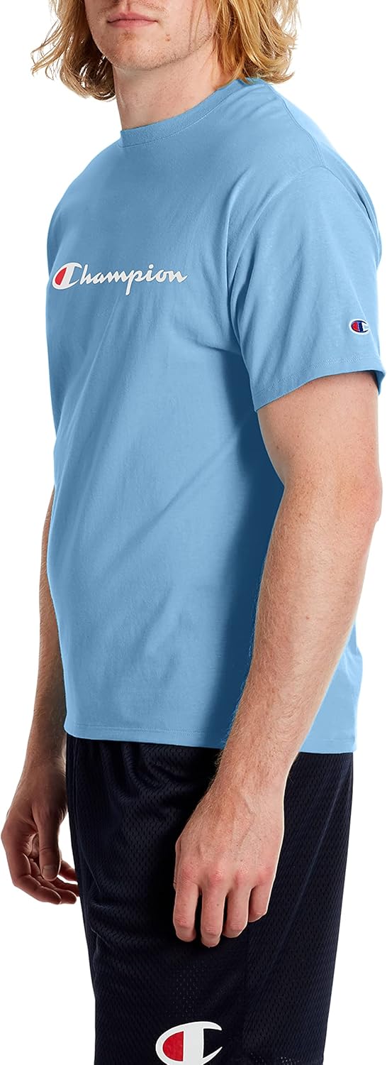Champion Men's T-Shirt, Classic Graphic T-Shirt, Soft and Comfortable T-Shirts for Men, Script Logo (Reg. or Big & Tall)