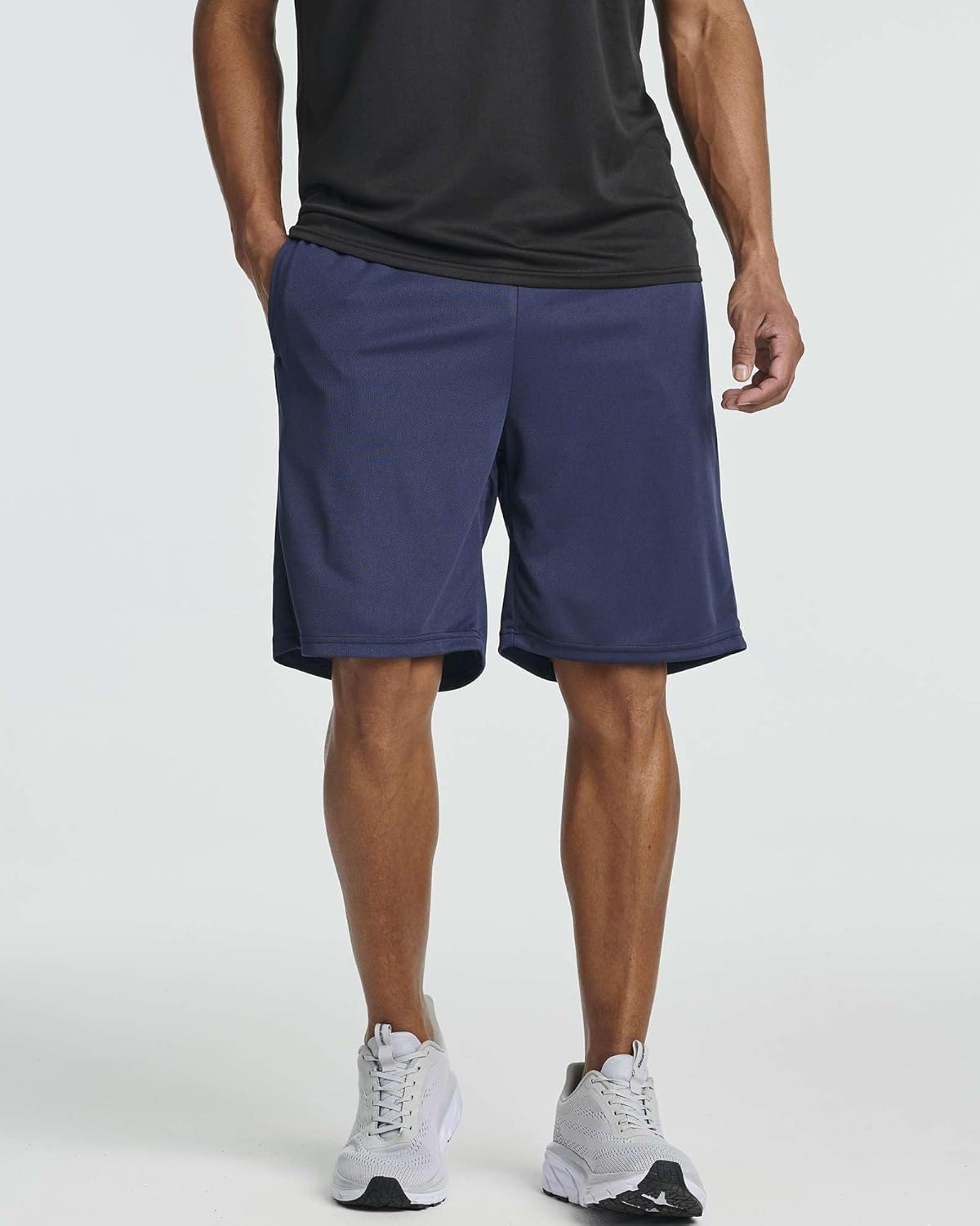 Real Essentials 5 Pack: Men's Mesh Athletic Basketball Shorts Quick Dry Activewear with Pockets