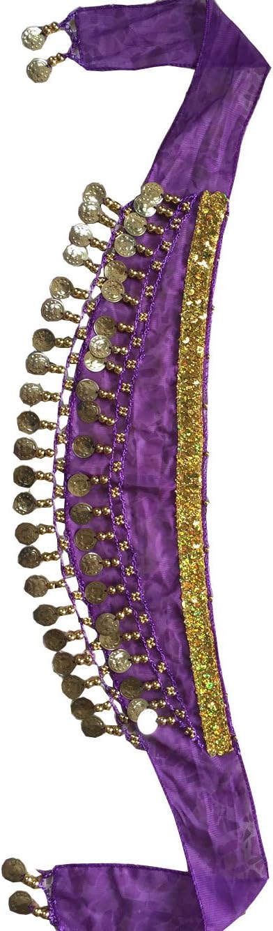 ® 2Pieces Kid Sequins Belly Dance Hip Scarf Wrap Belt