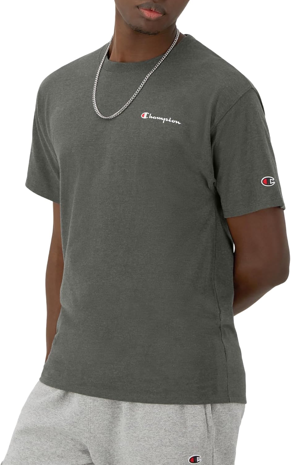 Champion Men's T-Shirt, Classic Graphic T-Shirt, Soft and Comfortable T-Shirts for Men, Script Logo (Reg. or Big & Tall)