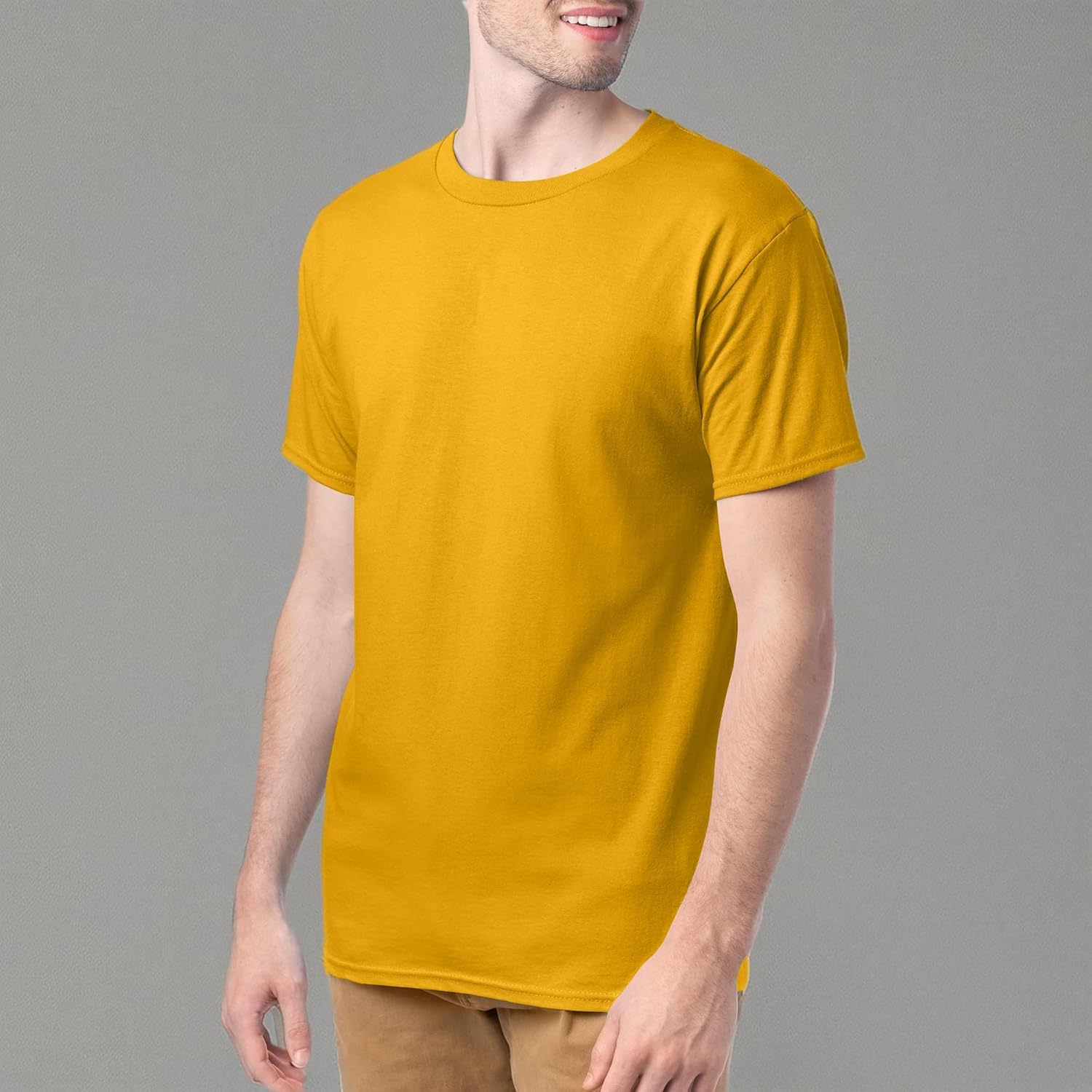 Hanes Men's Short Sleeve Essentials Crewneck Cotton T-Shirt, Multipack