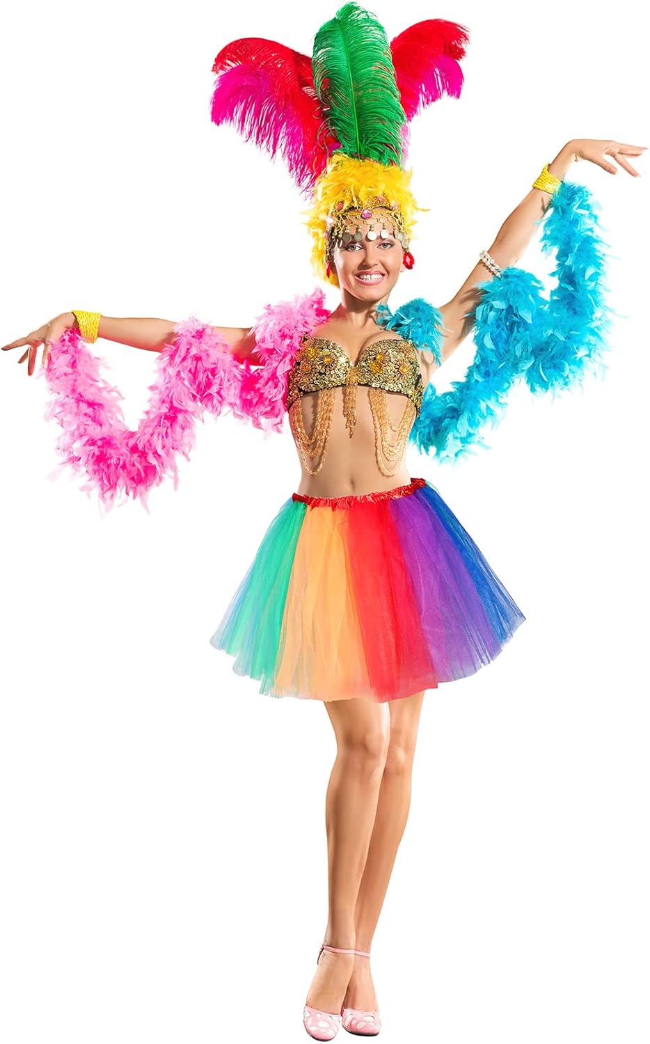 2 Packs Tutu Skirt Elastic Lady Teen Adult Tutu Skirt Short Ladies 80's Halloween Costume 3 Layered Tulle