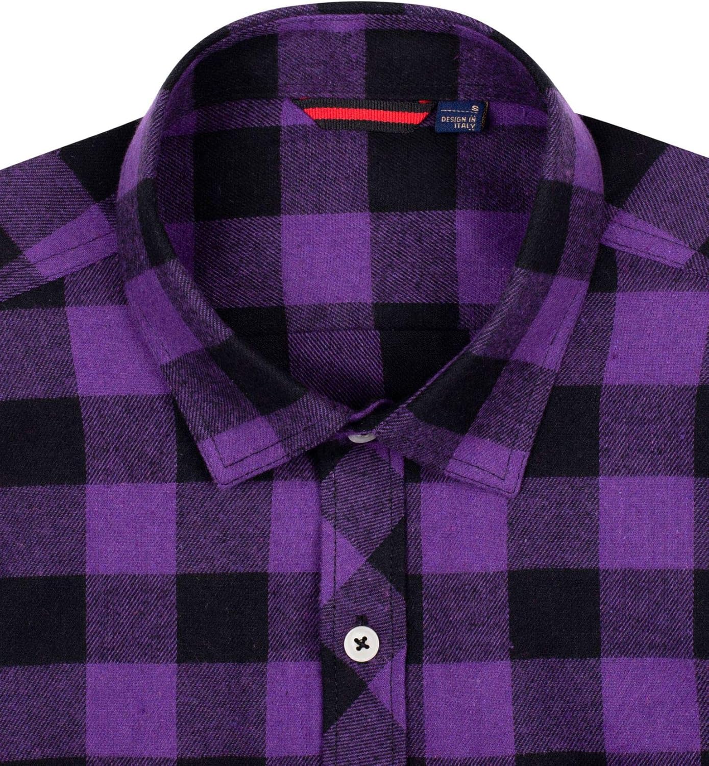 Alimens & Gentle Men's Button Down Regular Fit Long Sleeve Plaid Flannel Casual Shirts