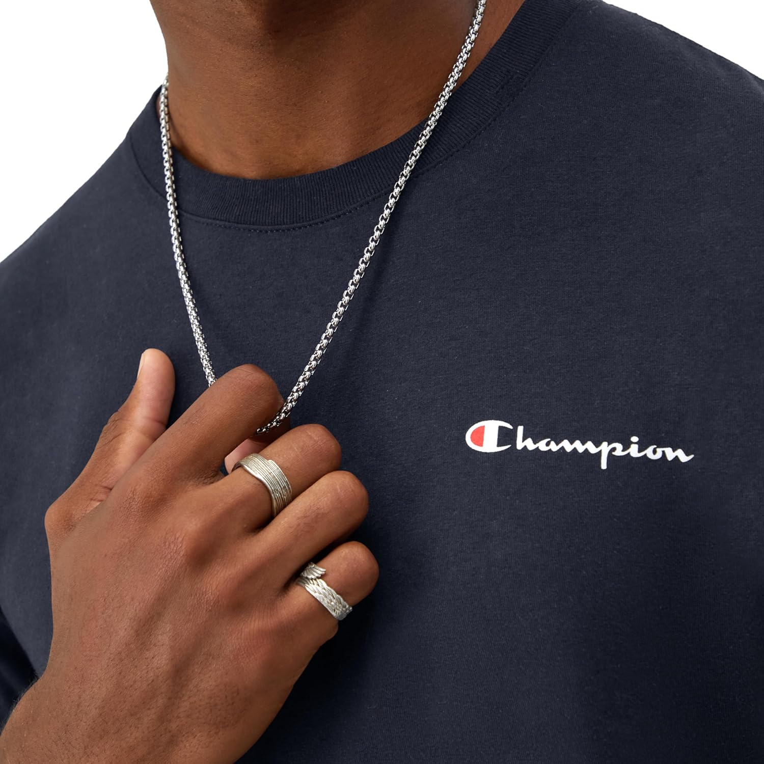 Champion Men's T-Shirt, Classic Graphic T-Shirt, Soft and Comfortable T-Shirts for Men, Script Logo (Reg. or Big & Tall)