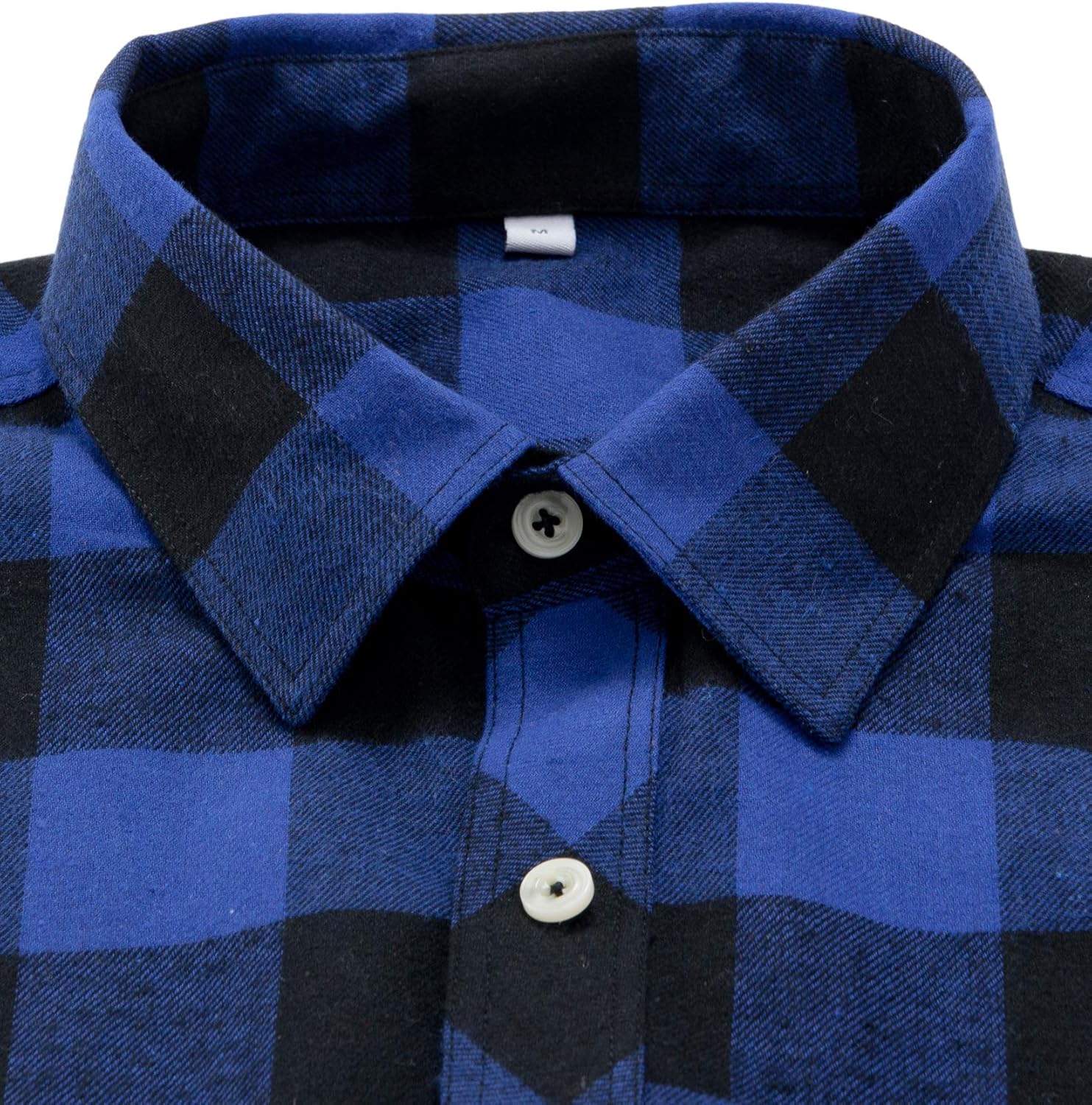 Alimens & Gentle Men's Button Down Regular Fit Long Sleeve Plaid Flannel Casual Shirts