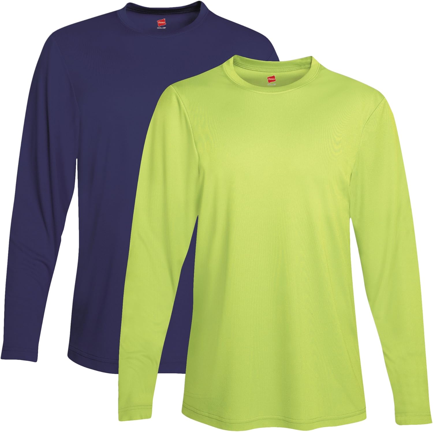 Hanes Sport Performance Long Sleeve T-Shirt, Performance Athletic Shirt, 2-Pack, 40+ UPF Protection